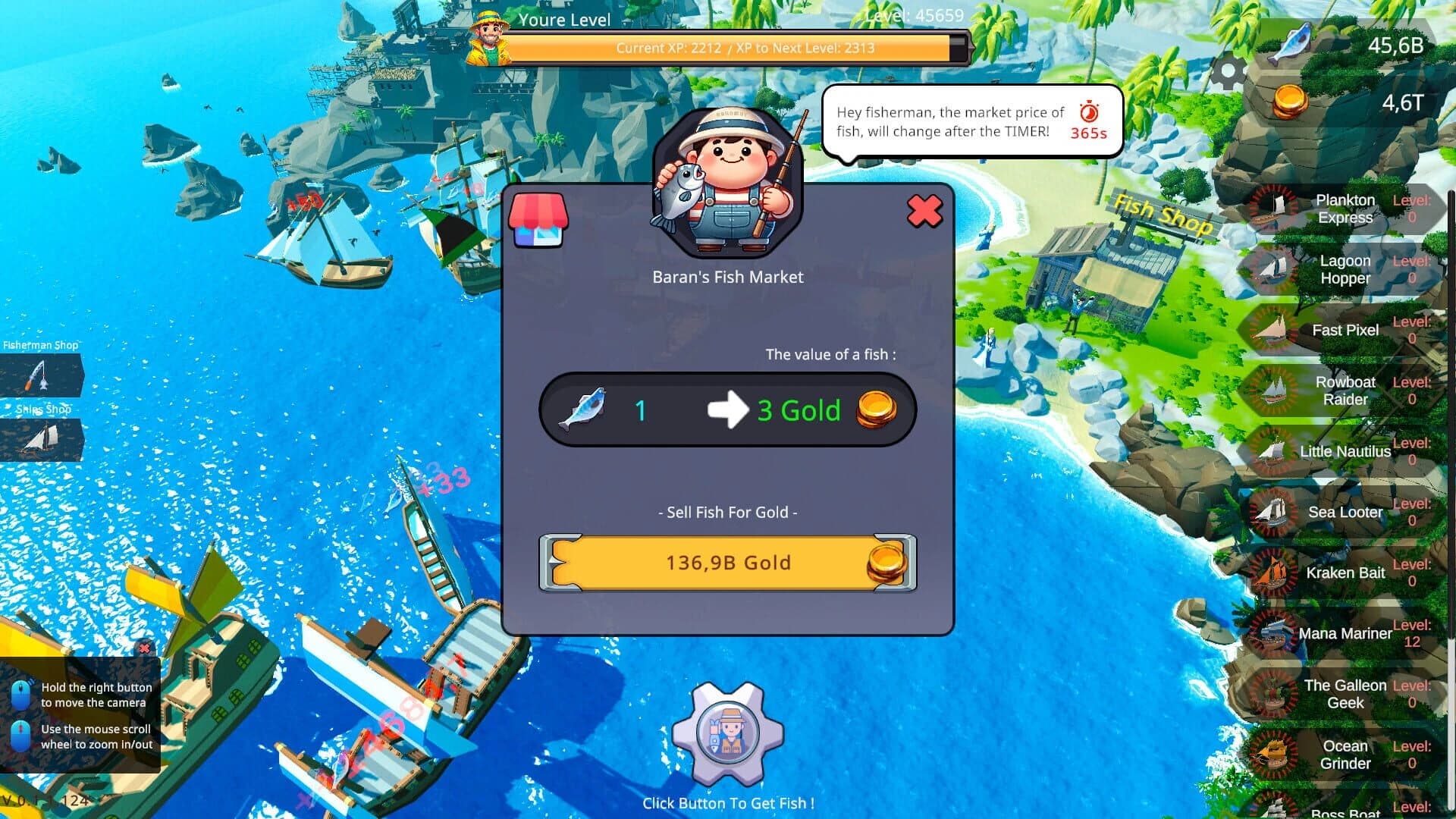 Fisher Idle screenshot 3