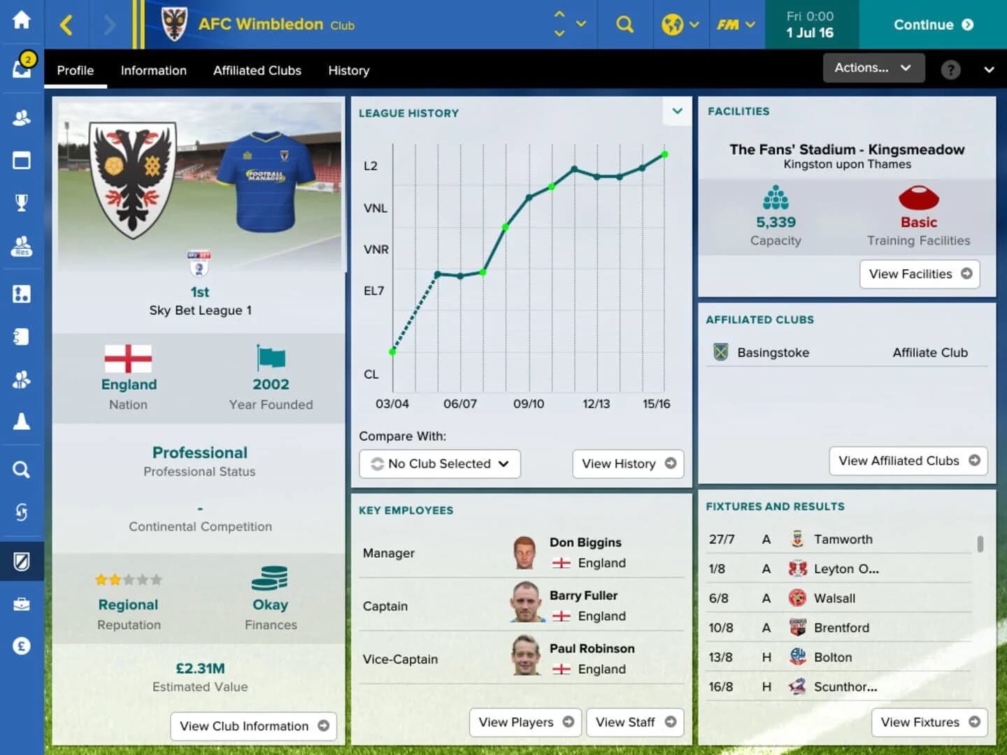 Football Manager Touch 2017 screenshot 1