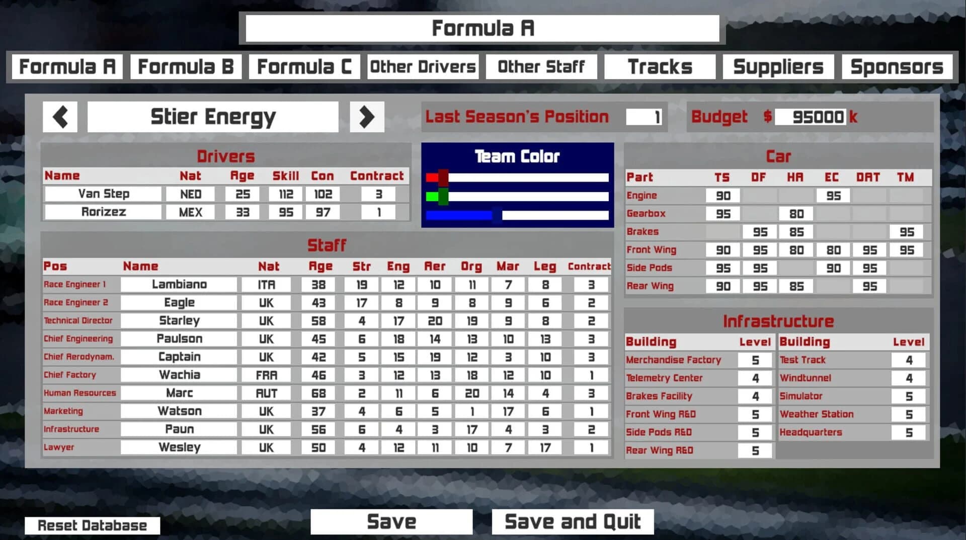 Formula Racing Manager screenshot 1