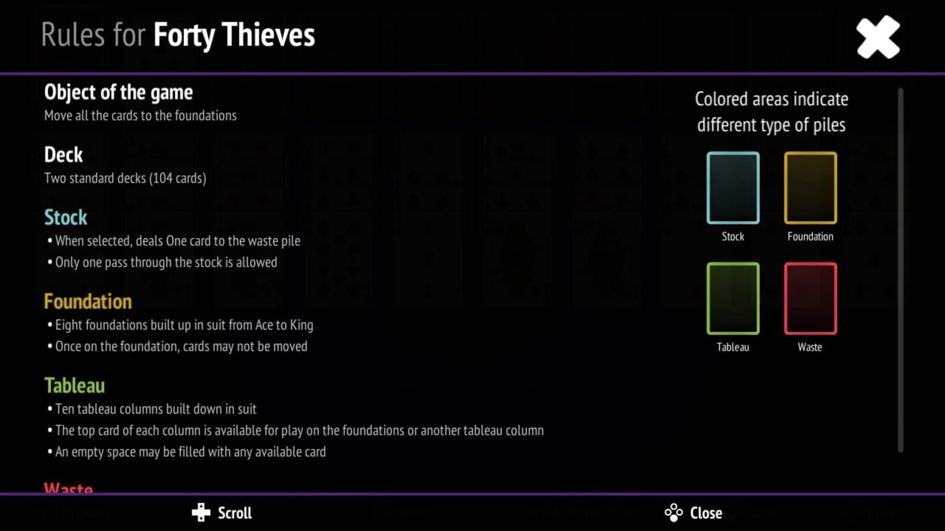 Forty Thieves Solitaire Collection screenshot 2