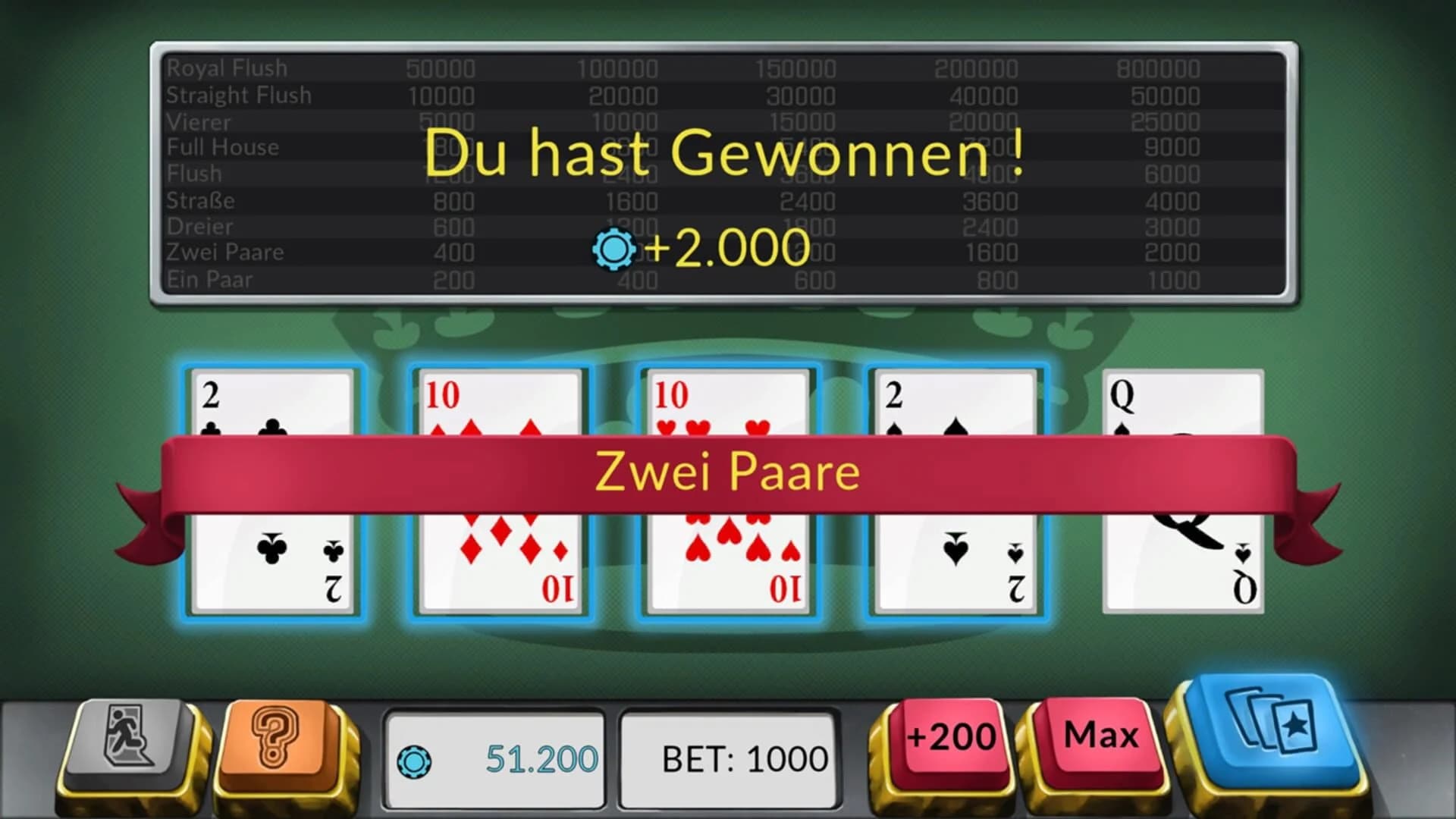 Four Kings: Video Poker screenshot 2