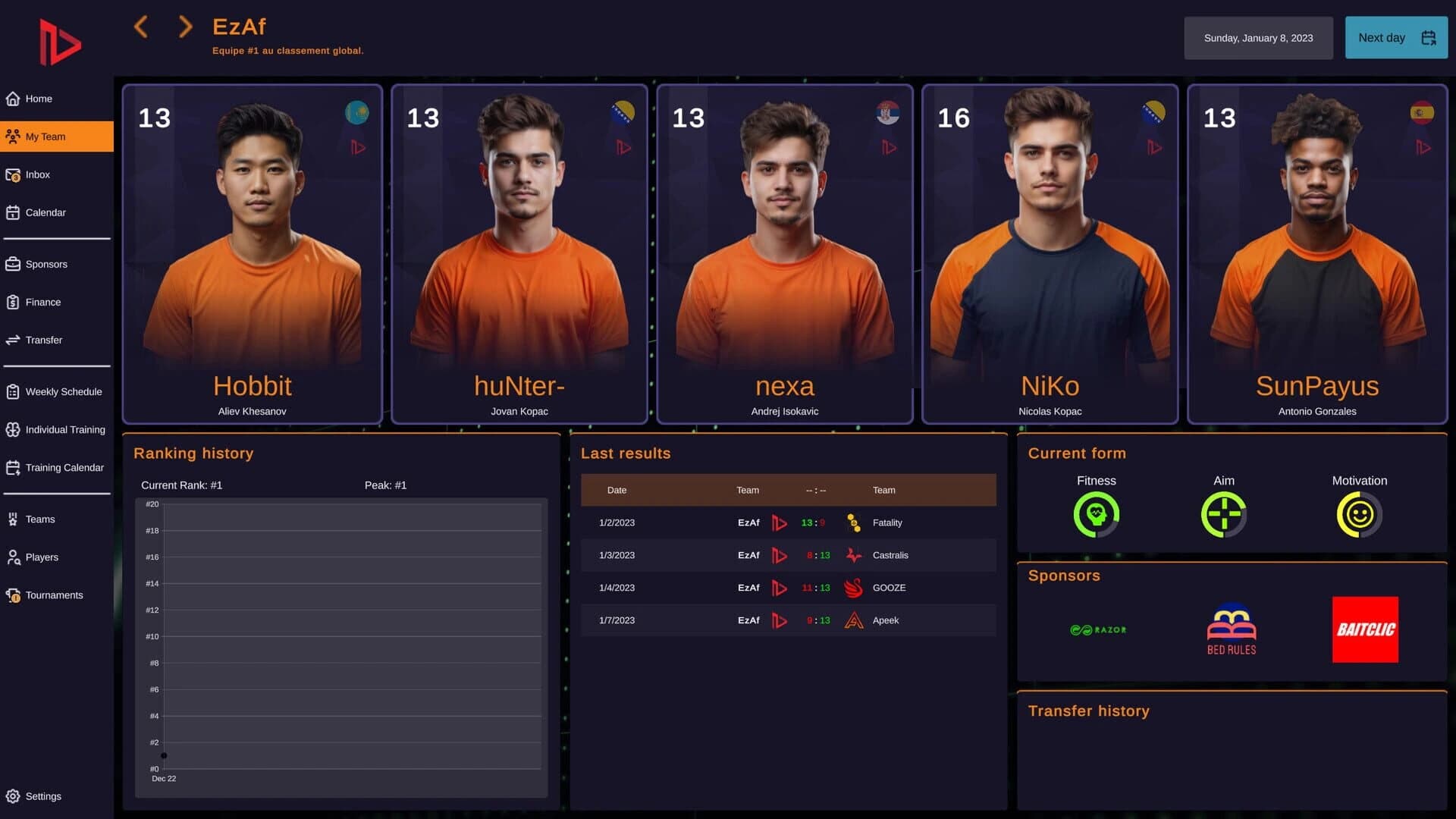 FPS Pro Team Manager screenshot 2