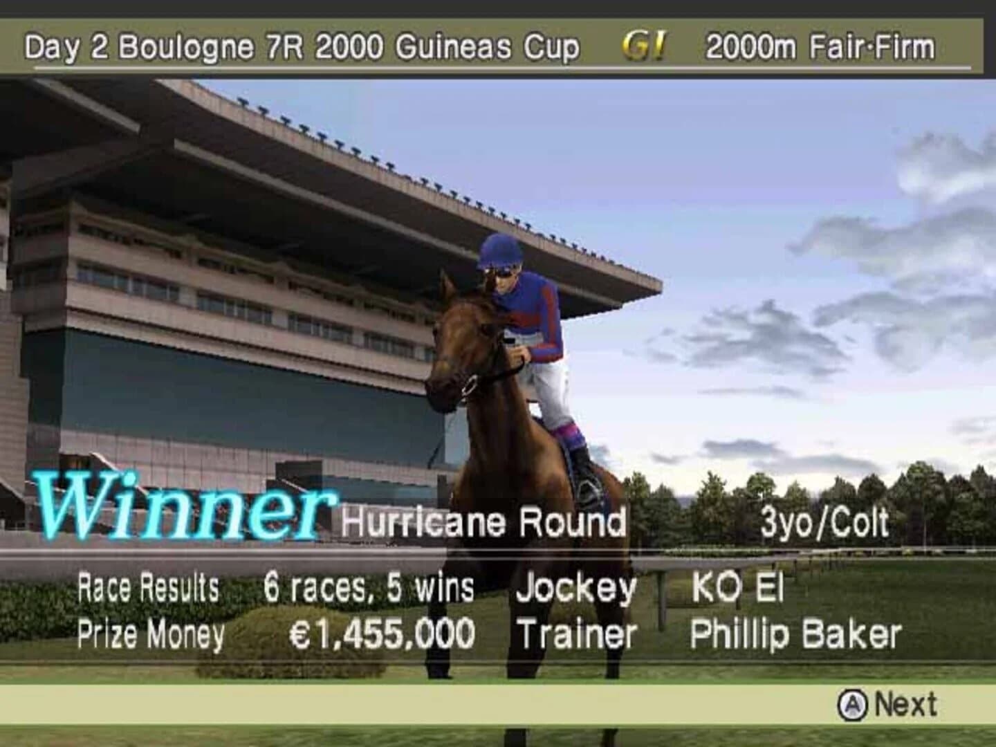 G1 Jockey Wii 2008 screenshot 5