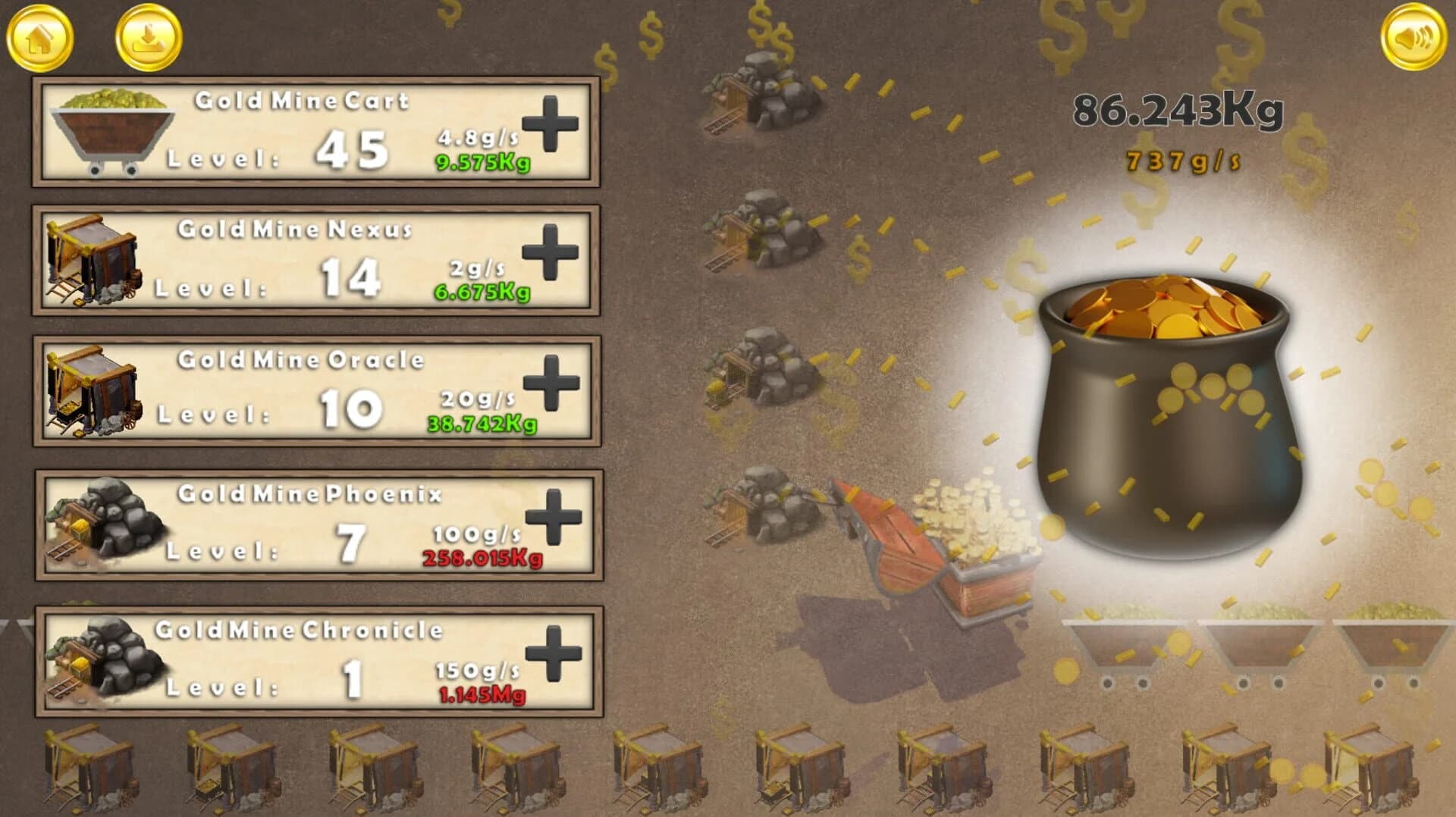 Gold Rush Clicker screenshot 1