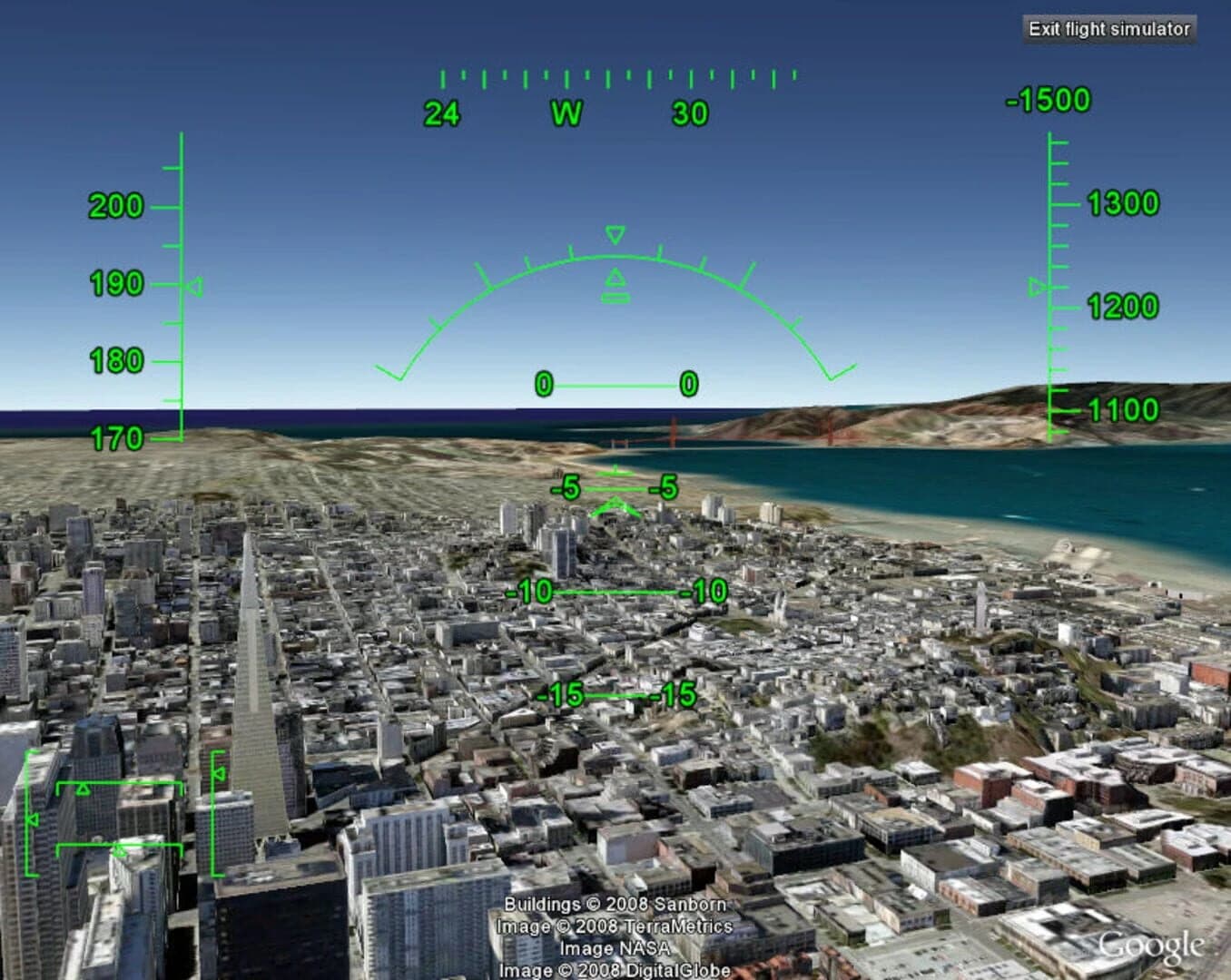Google Earth Flight Simulator screenshot 1