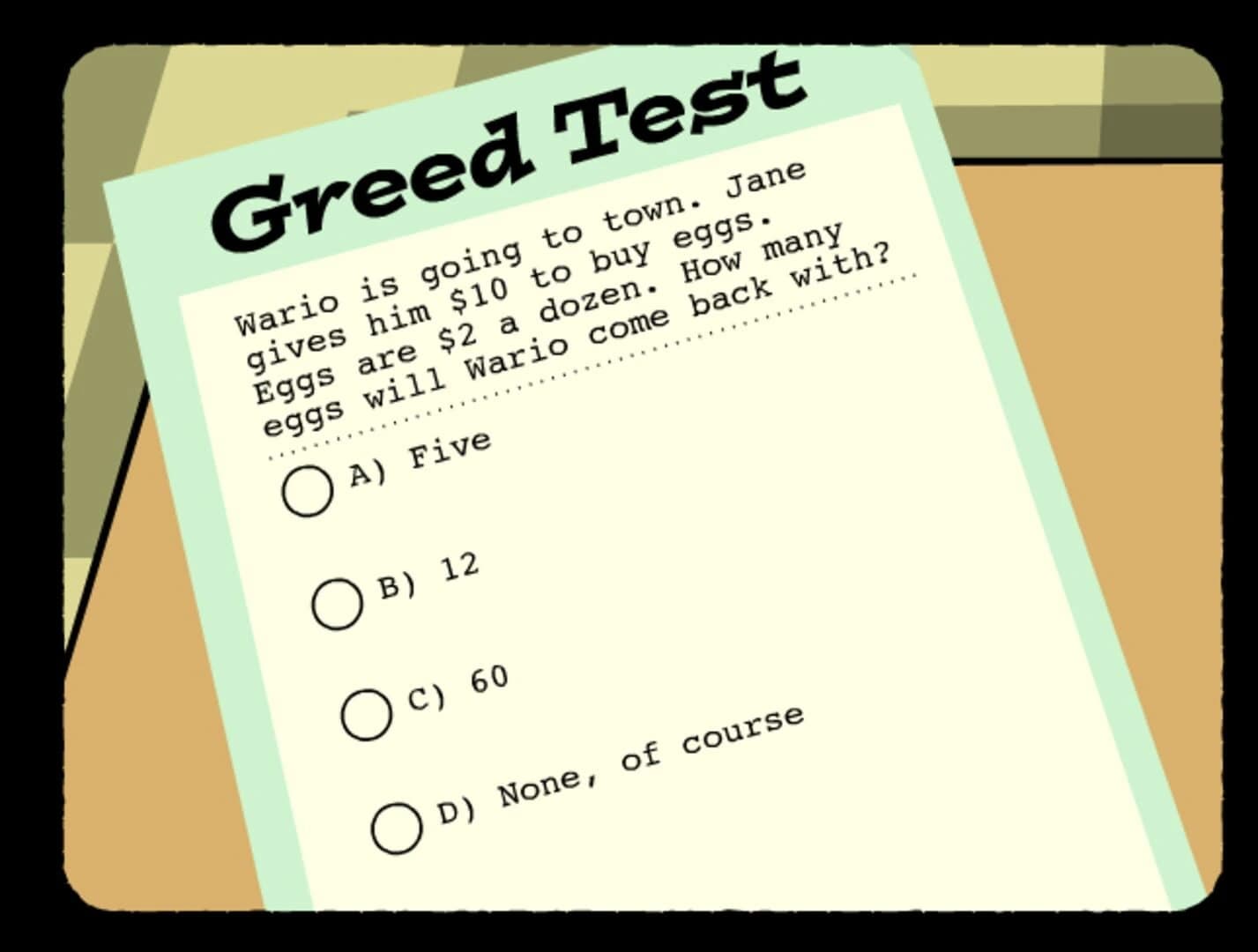 Greed School Test screenshot 1