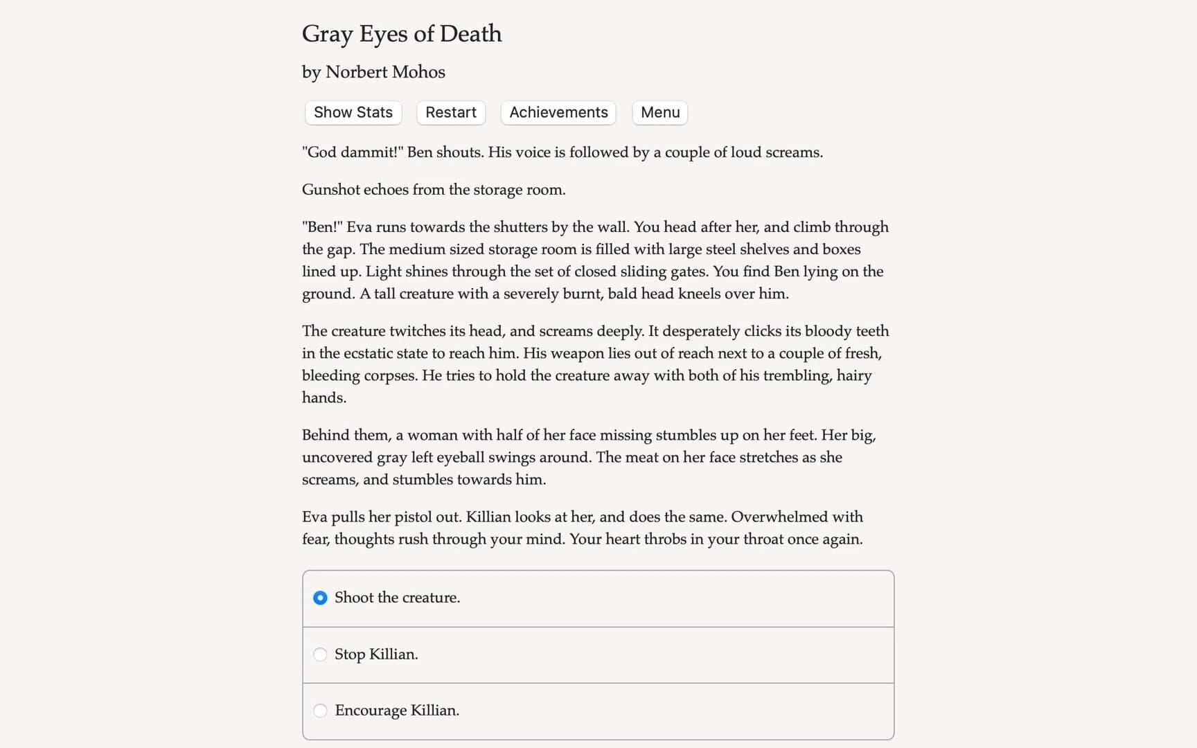 Grey Eyes of Death screenshot 4