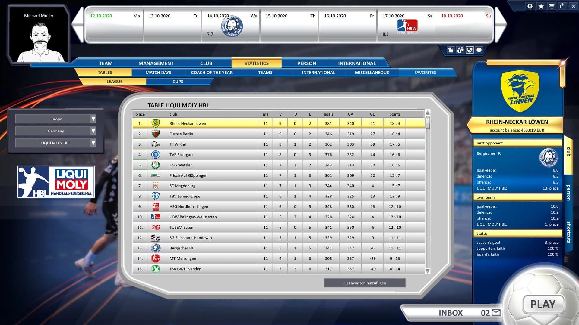 Handball Manager 2021 screenshot 2