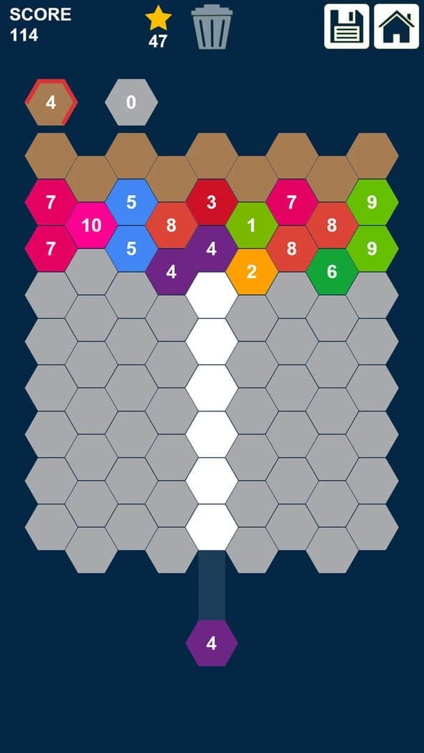 Hexa Attack Puzzle: Shoot n Merge Numbers screenshot 1
