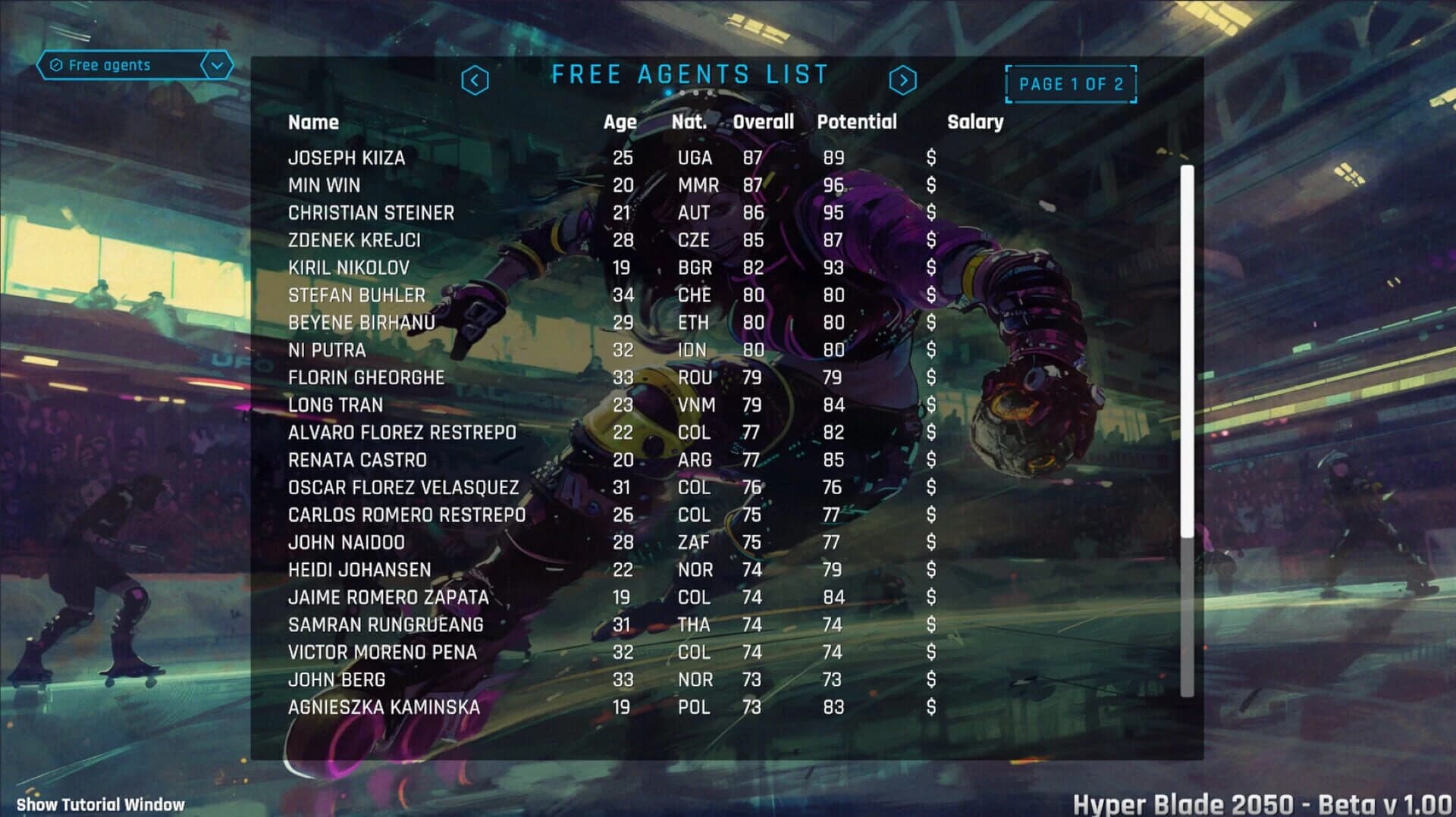 HyperBlade 2050: Dystopian Sports Manager screenshot 3