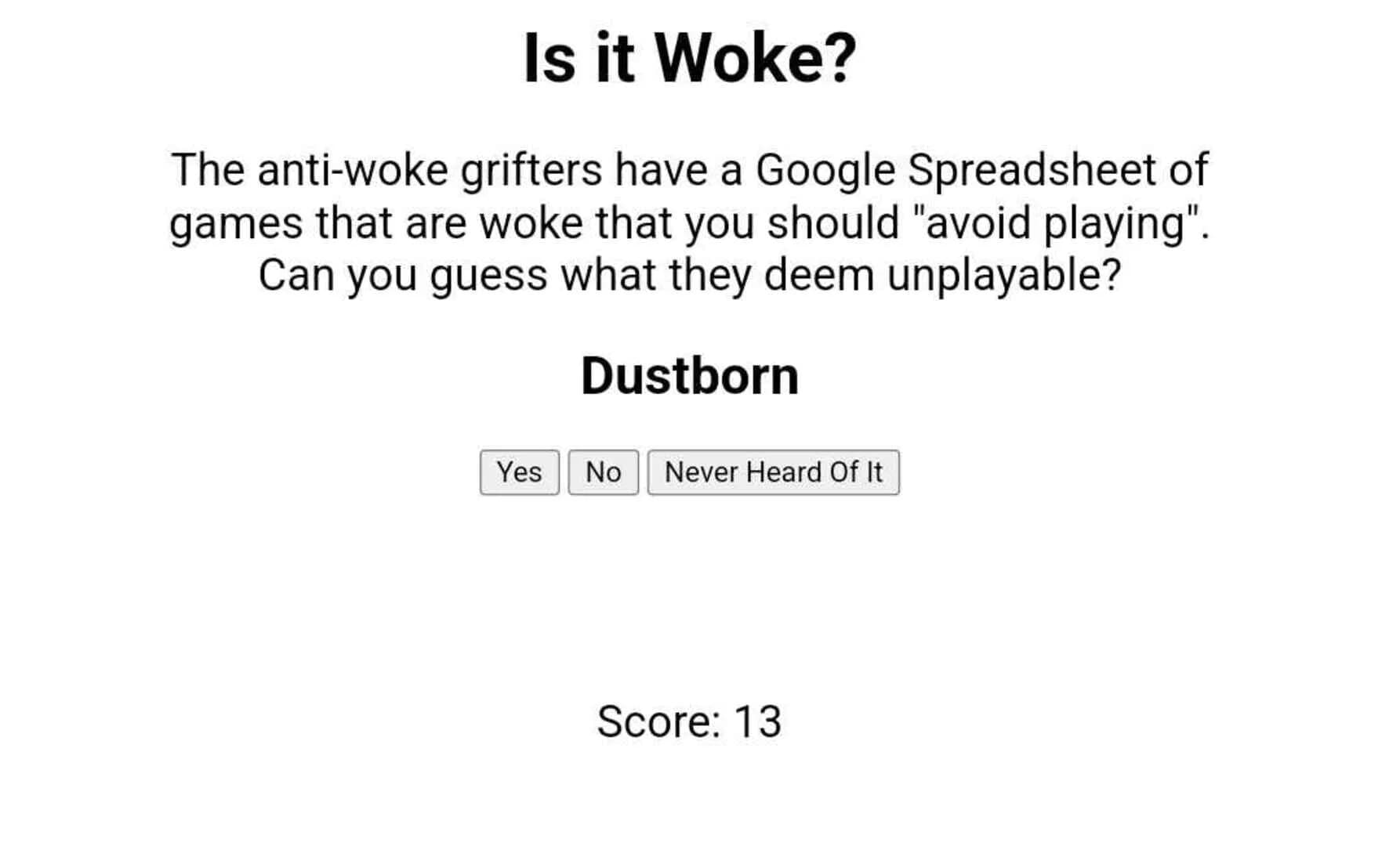 Is It Woke? screenshot 1