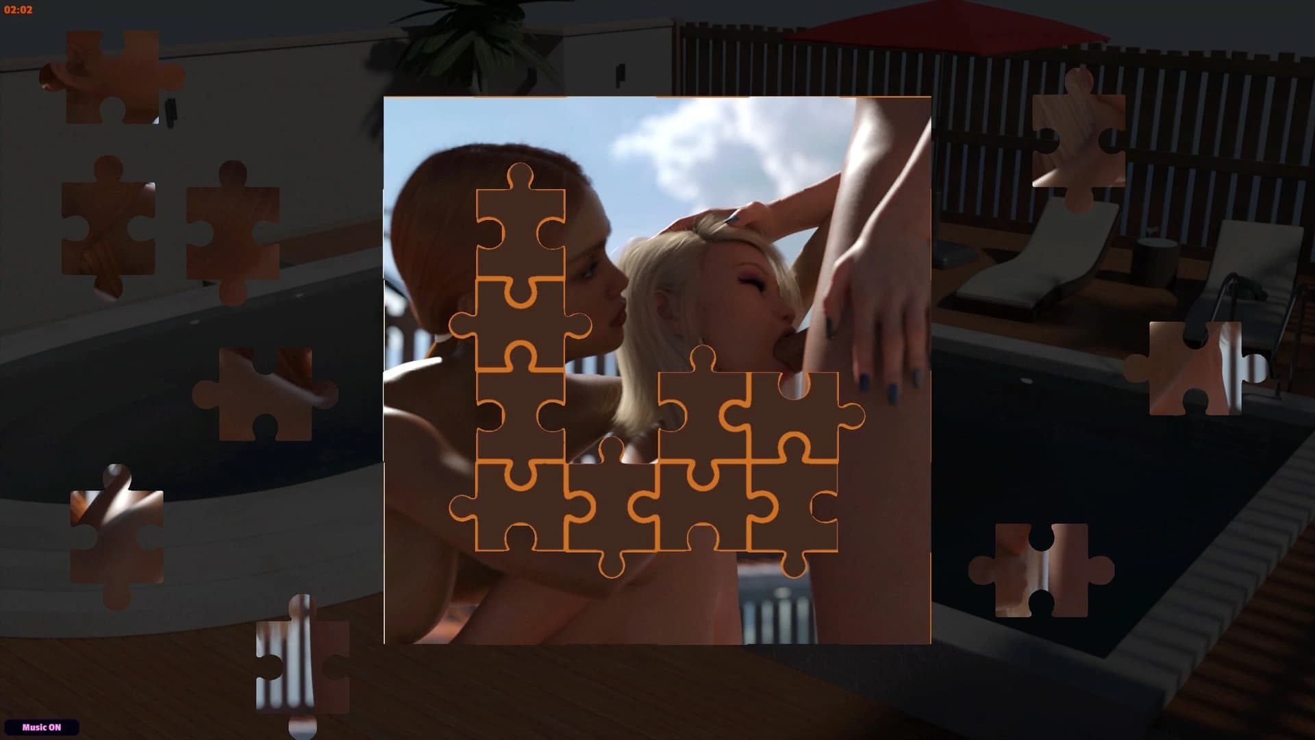 Jigsaw Puzzle: Futanari Pool Party screenshot 3