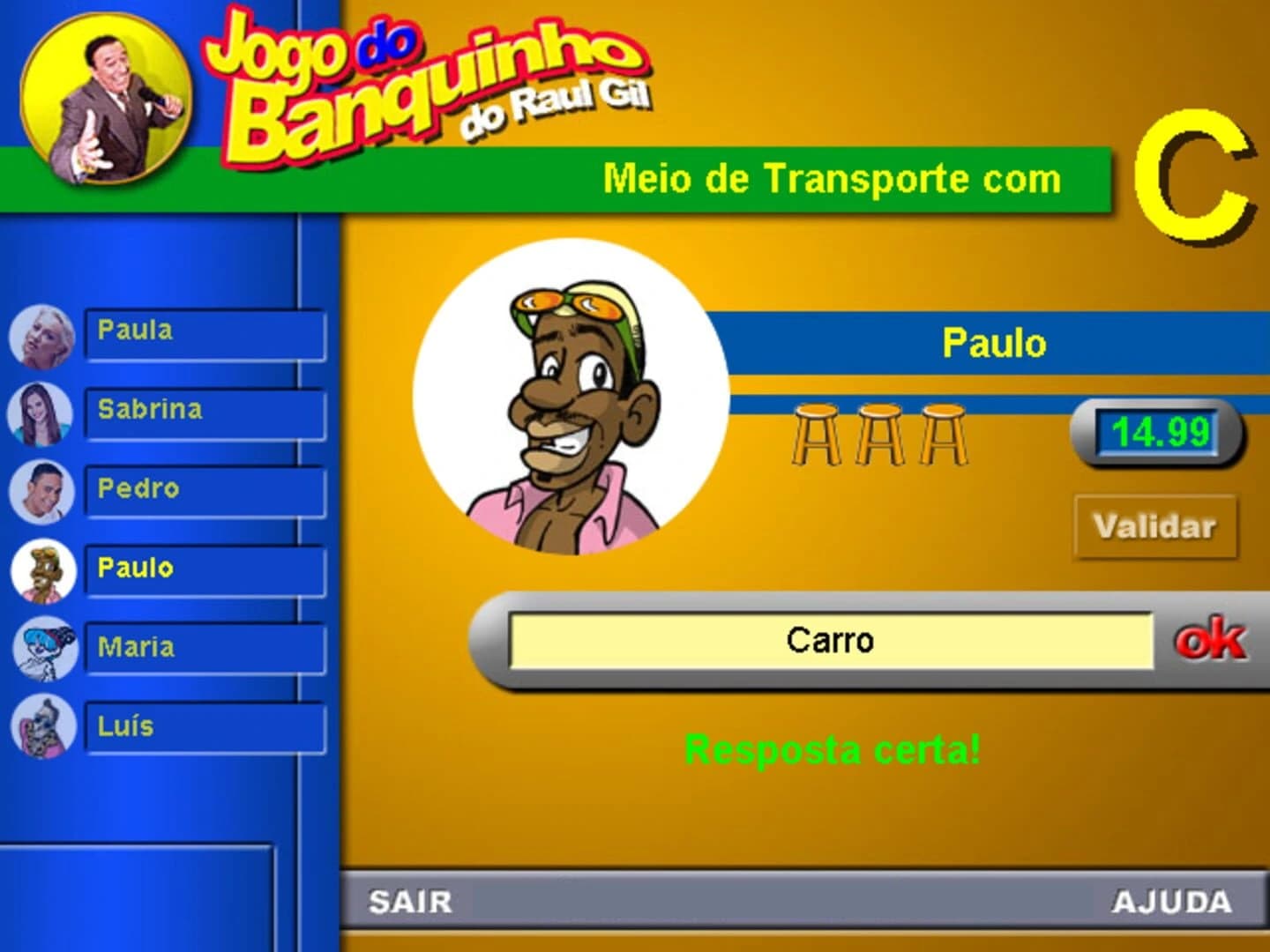 Jogo do Banquinho do Raul Gil screenshot 2