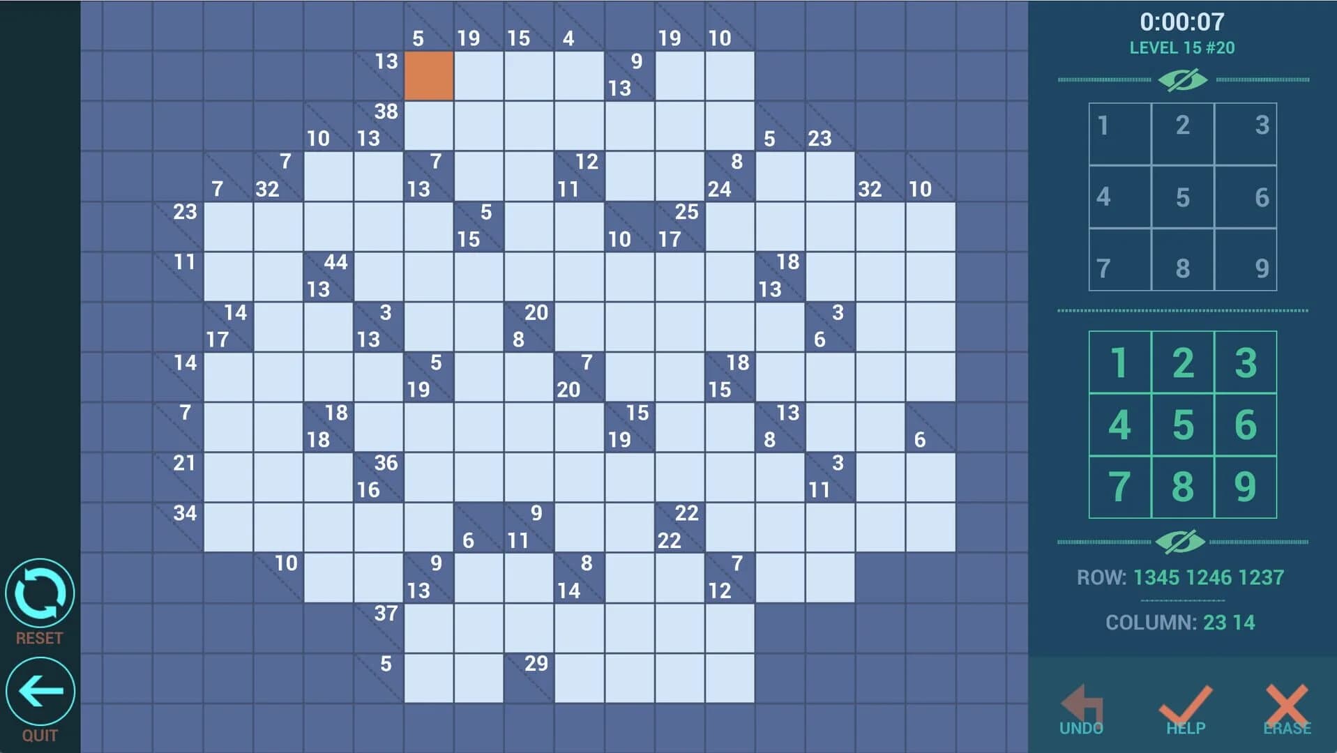 Kakuro++ screenshot 3