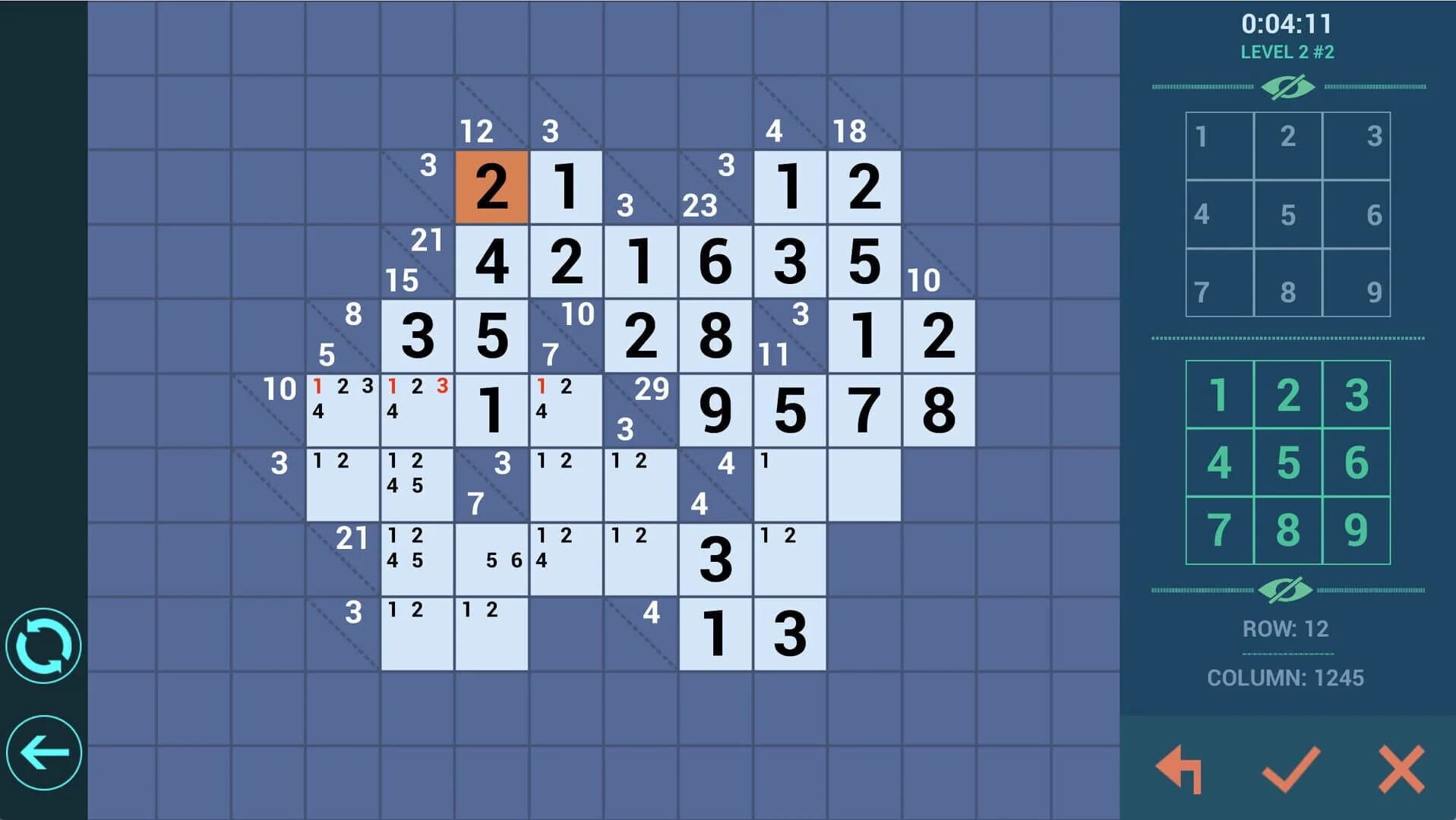 Kakuro++ screenshot 2