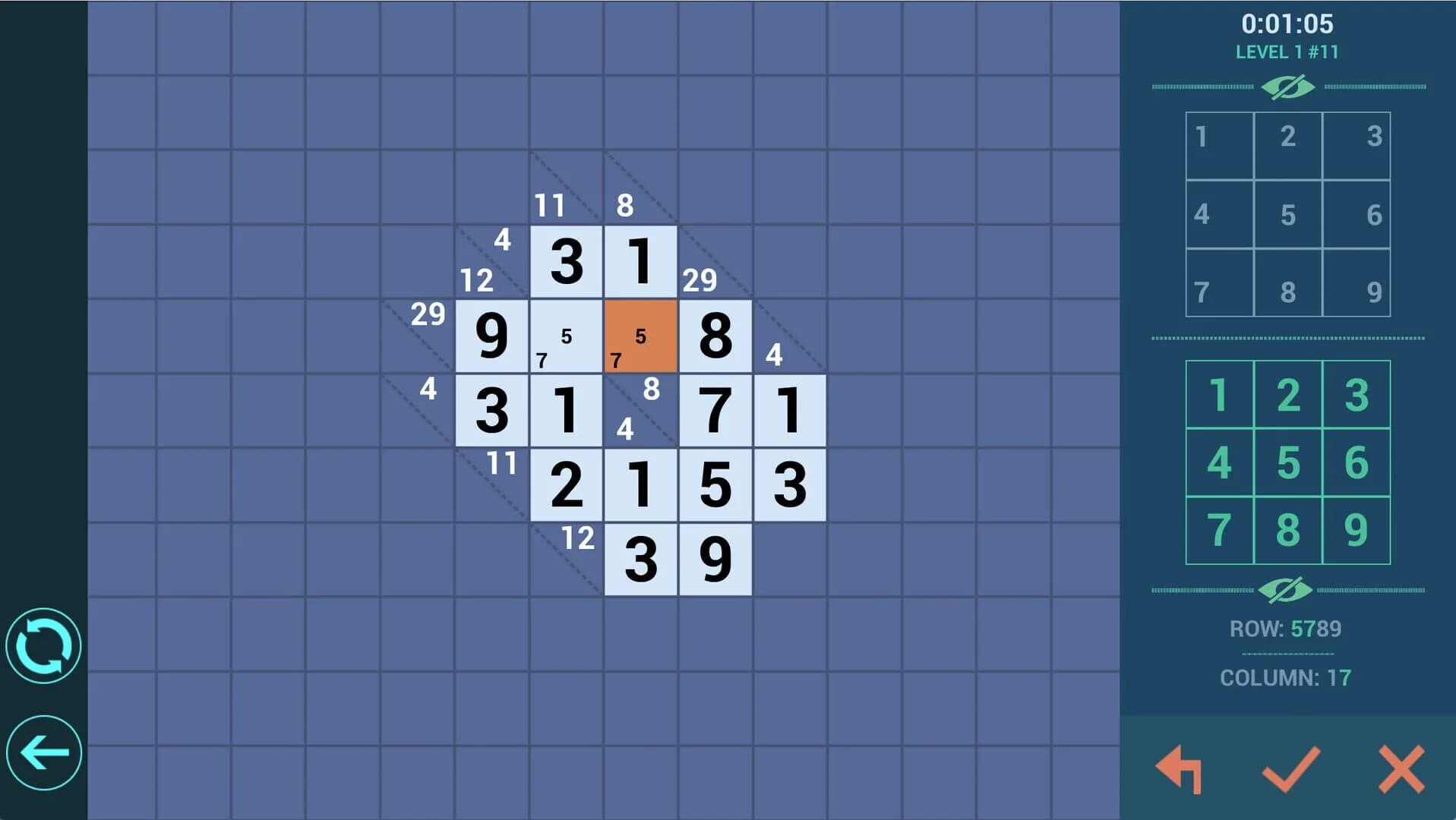 Kakuro++ screenshot 1