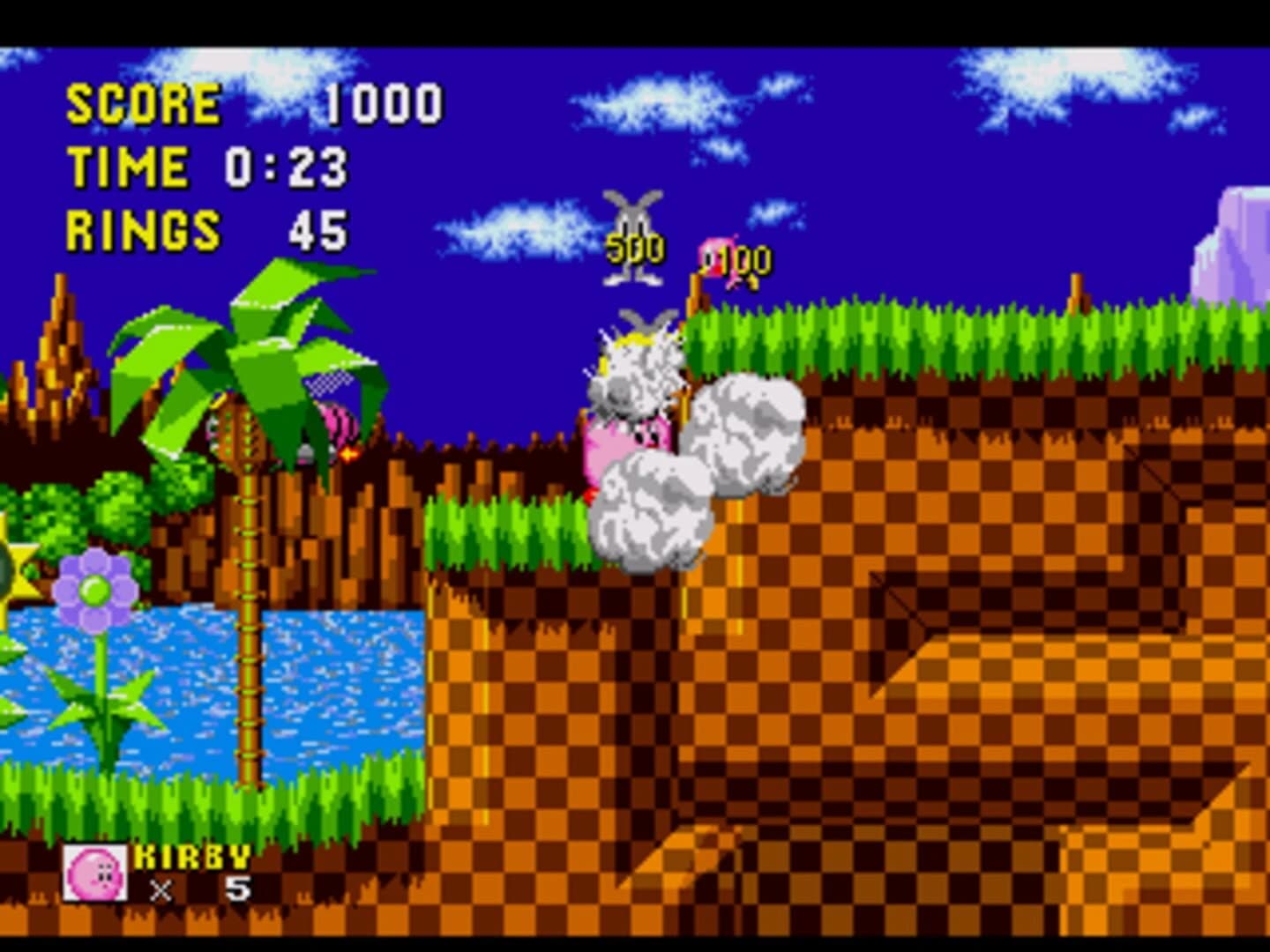 Kirby in Sonic the Hedgehog screenshot 4