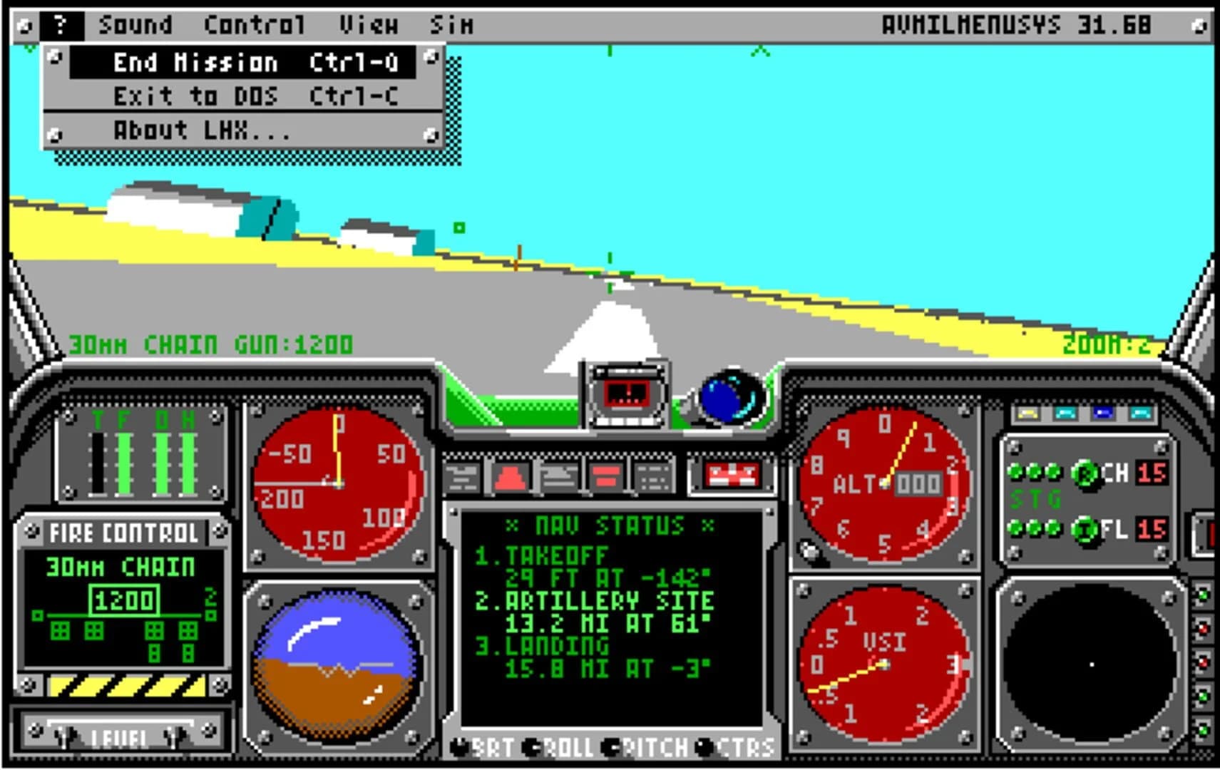 LHX: Attack Chopper screenshot 5