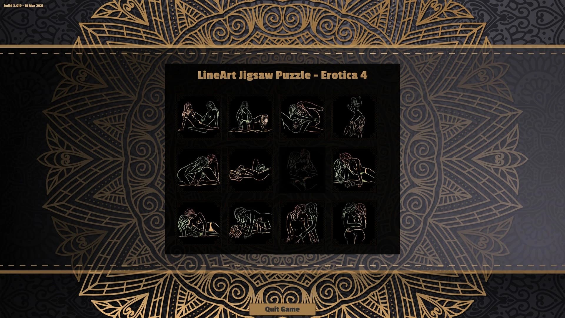 LineArt Jigsaw Puzzle: Erotica 4 screenshot 1