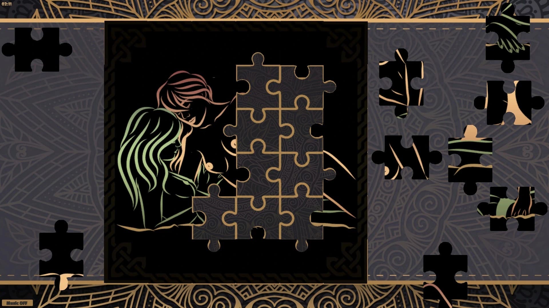 LineArt Jigsaw Puzzle: Erotica 4 screenshot 2
