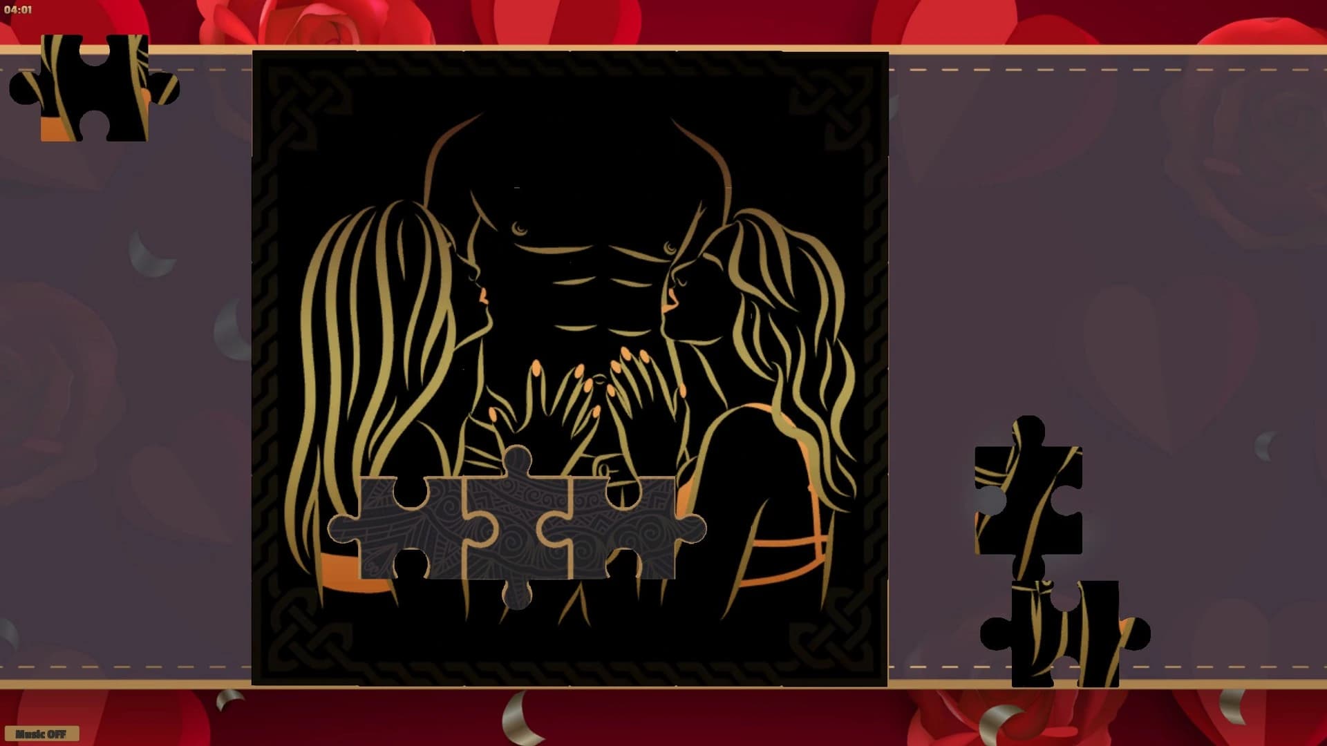 LineArt Jigsaw Puzzle: Erotica Valentines screenshot 4