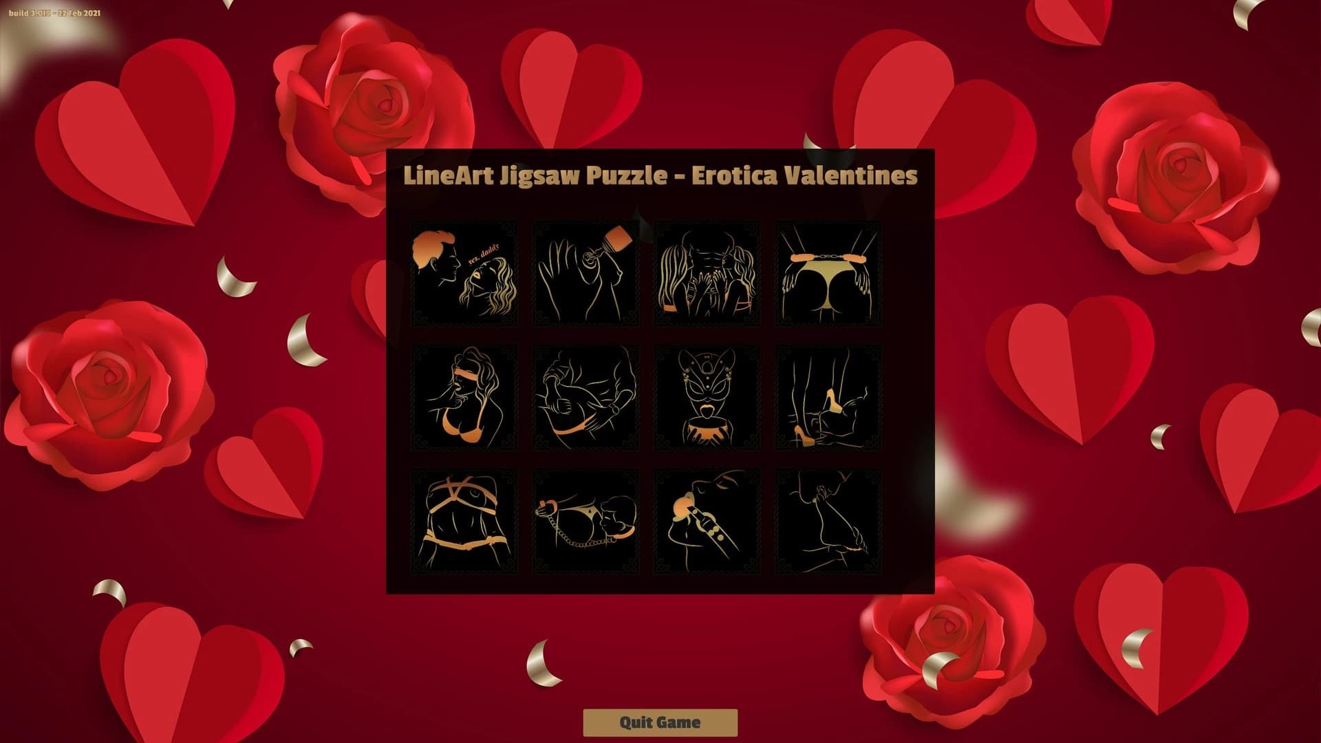 LineArt Jigsaw Puzzle: Erotica Valentines screenshot 3