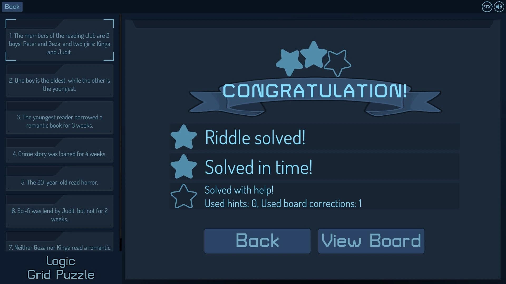 Logic Grid Puzzle screenshot 4