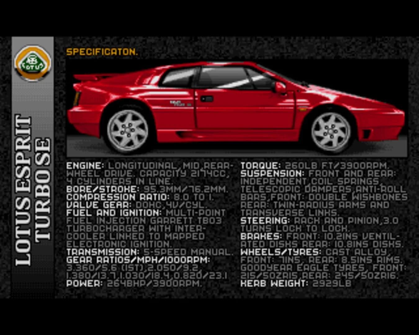 Lotus Esprit Turbo Challenge screenshot 3