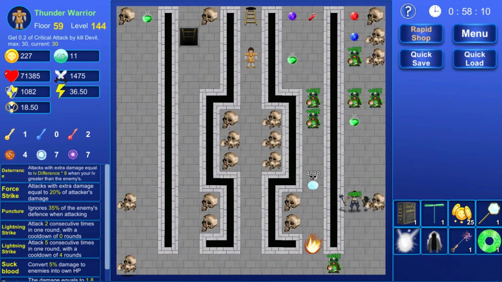 Magic Tower: Destroy the Wormhole screenshot 1