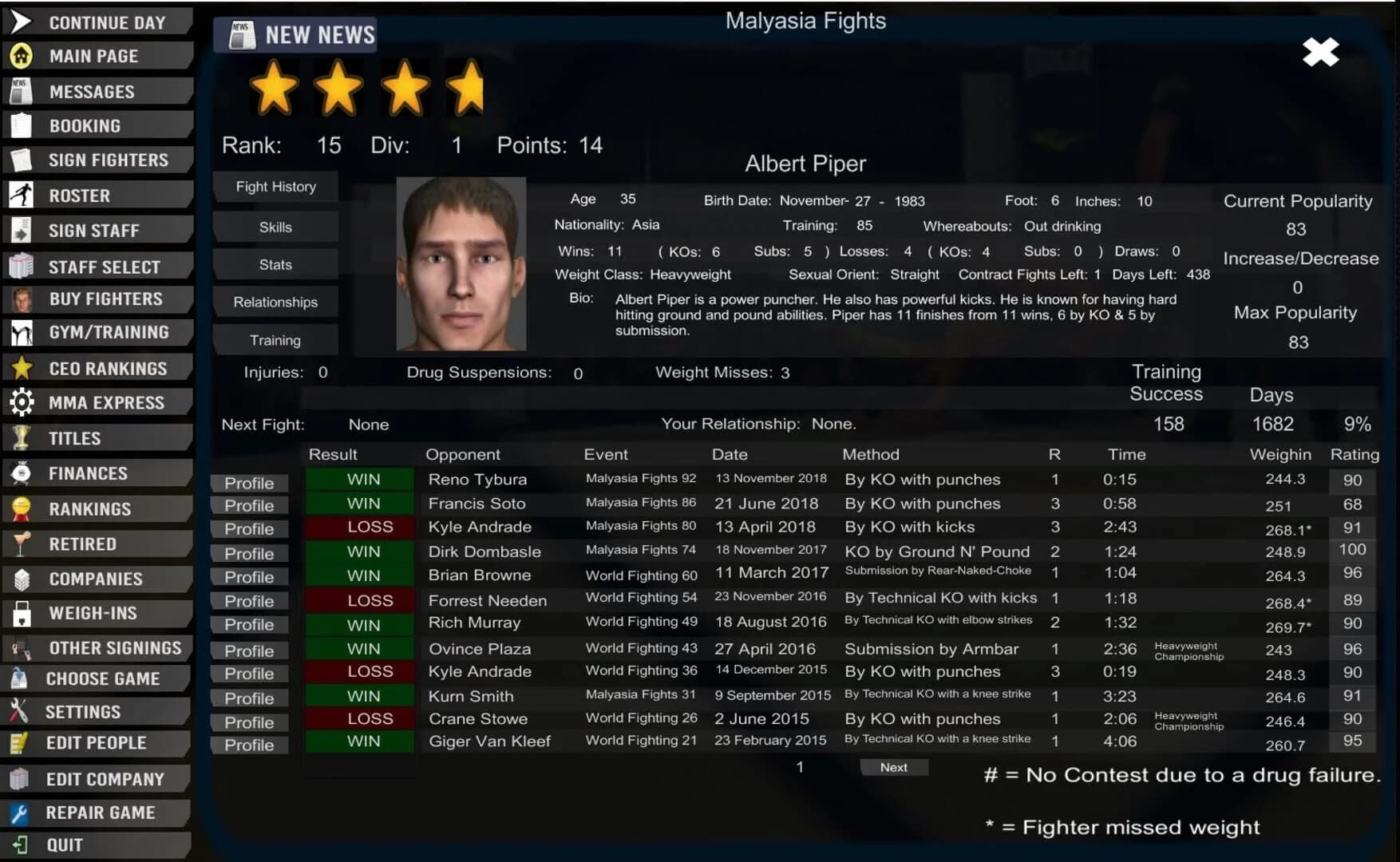 MMA President screenshot 2