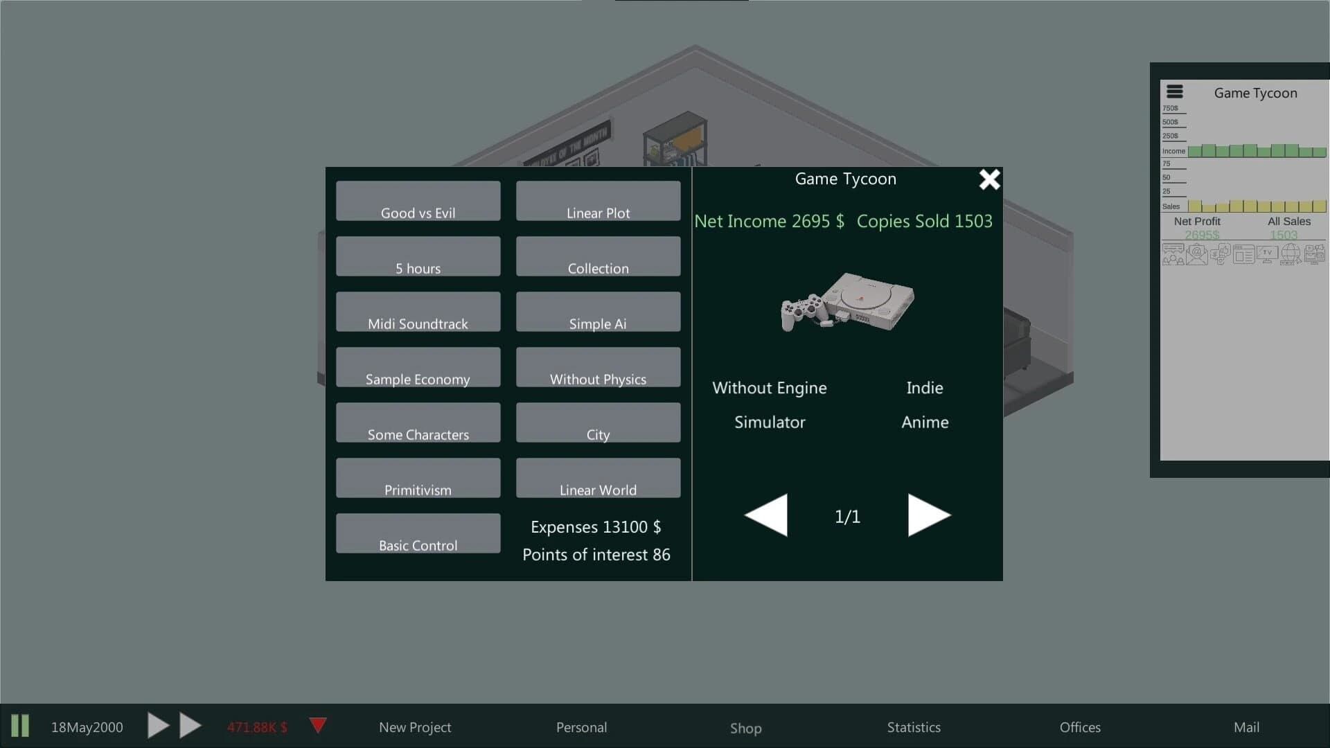 Modern Game Tycoon screenshot 2