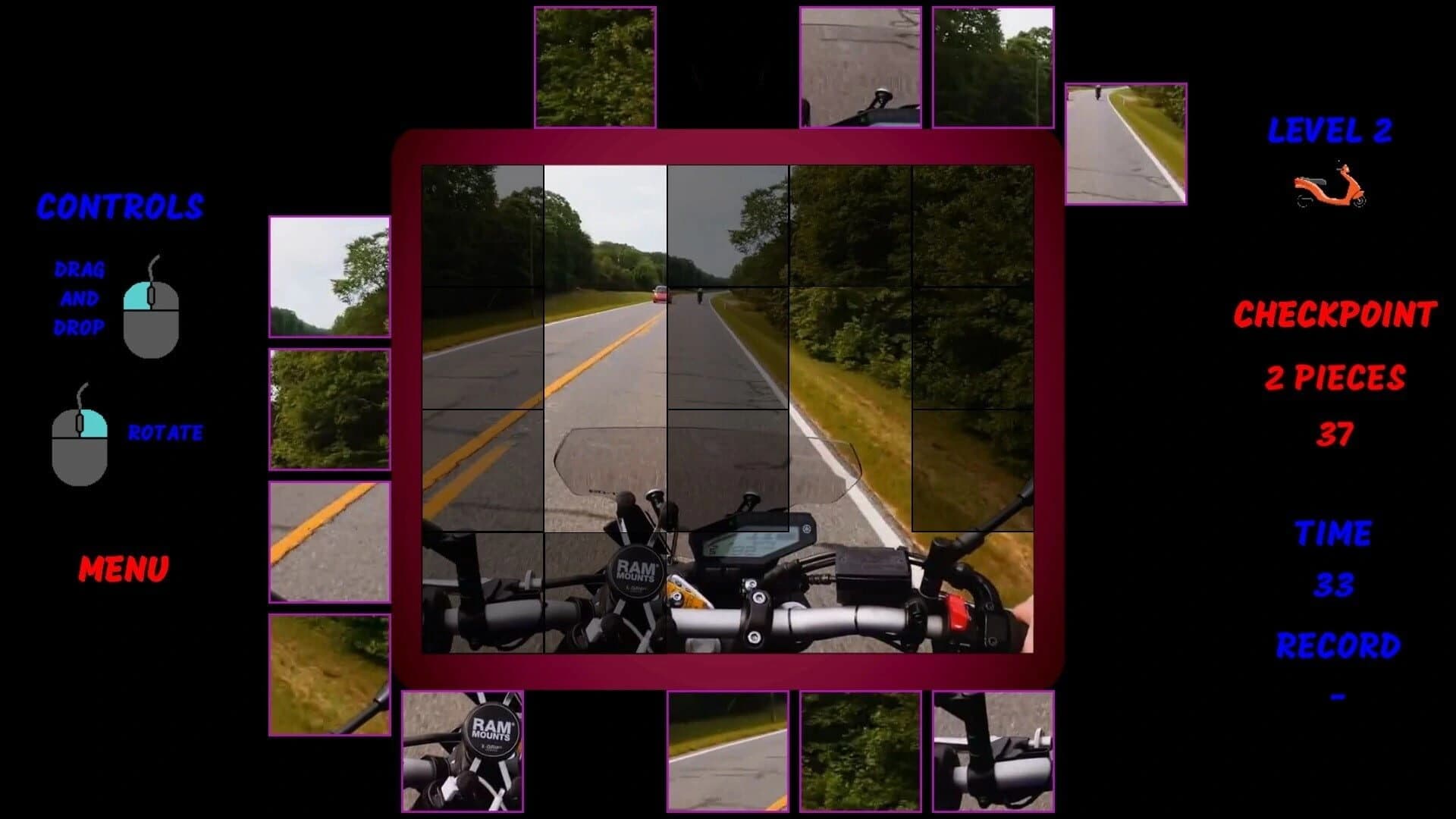 Motorbike Video Puzzle screenshot 2