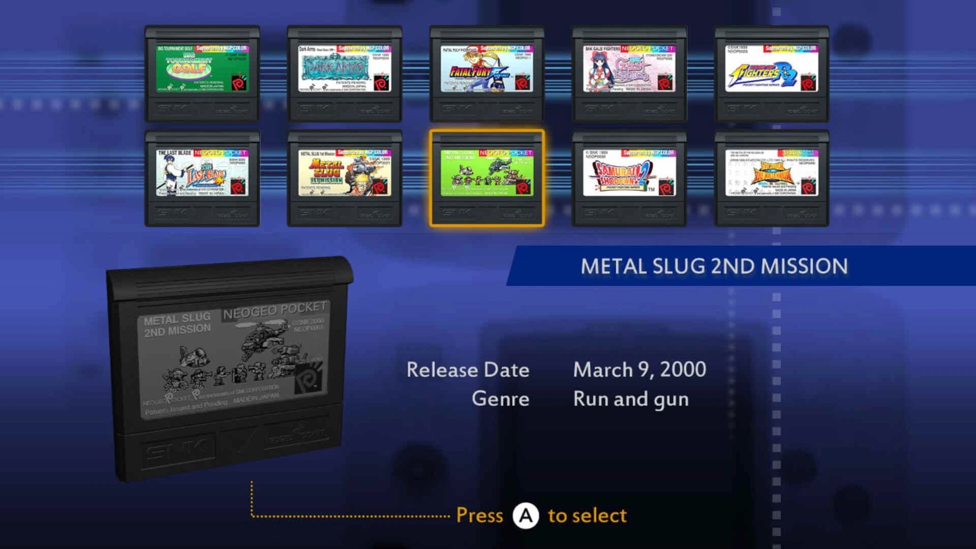 Neogeo Pocket Color Selection Vol.1 screenshot 1