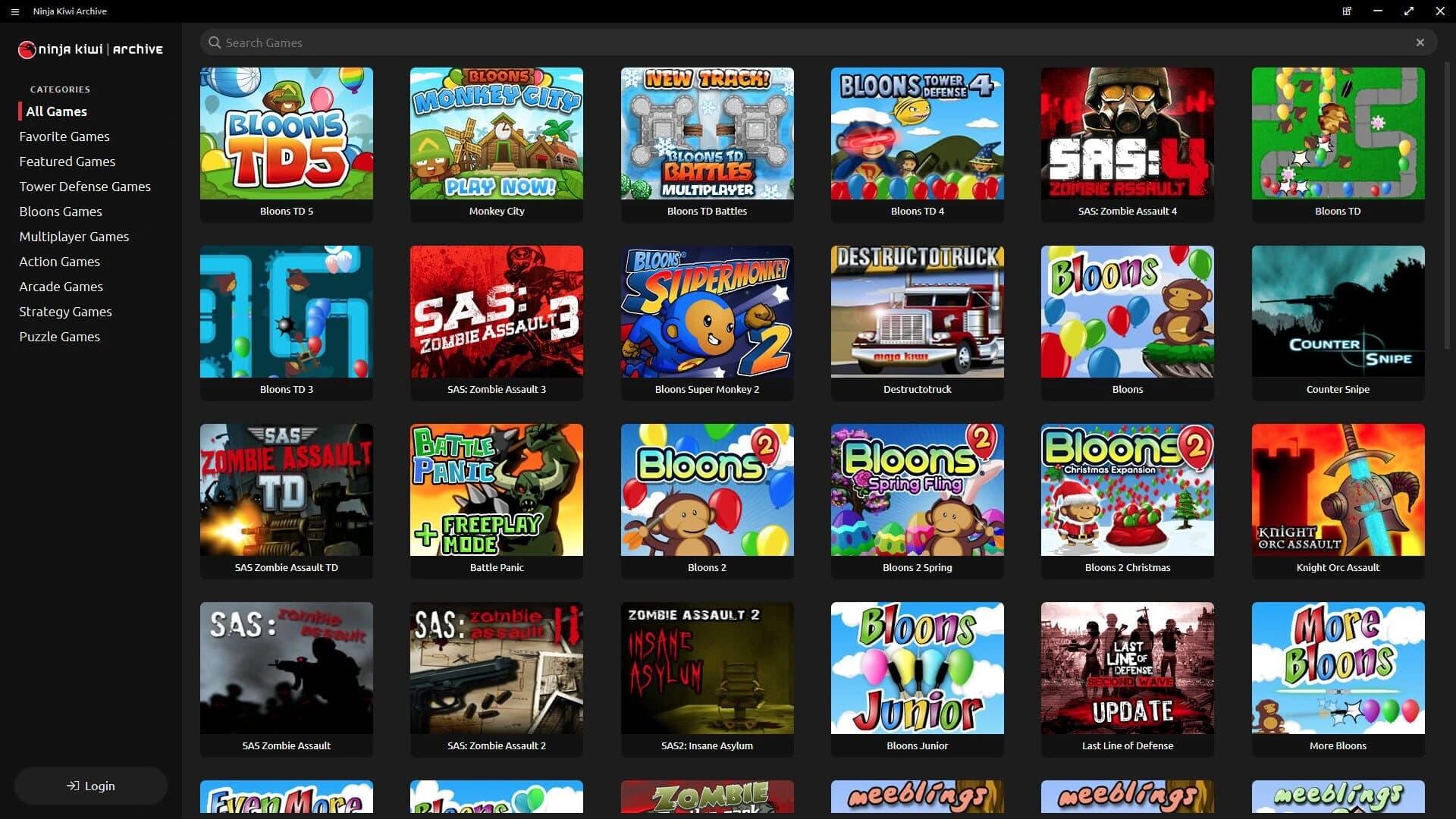 Ninja Kiwi Archive screenshot 2