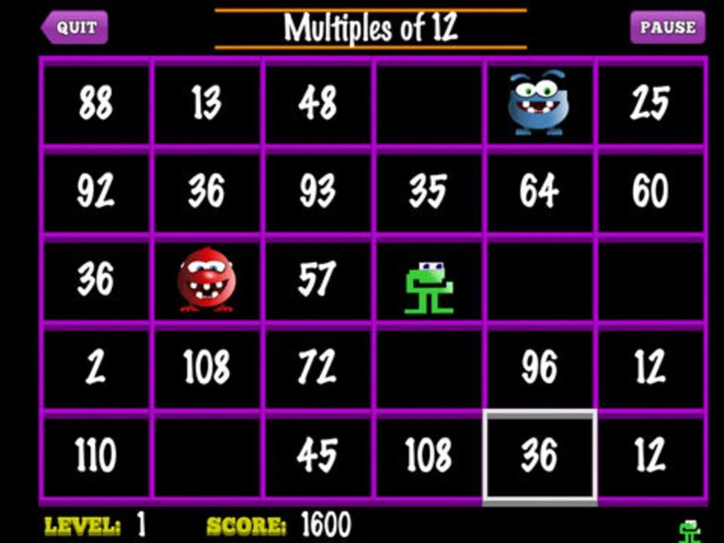 Number Munchers screenshot 1