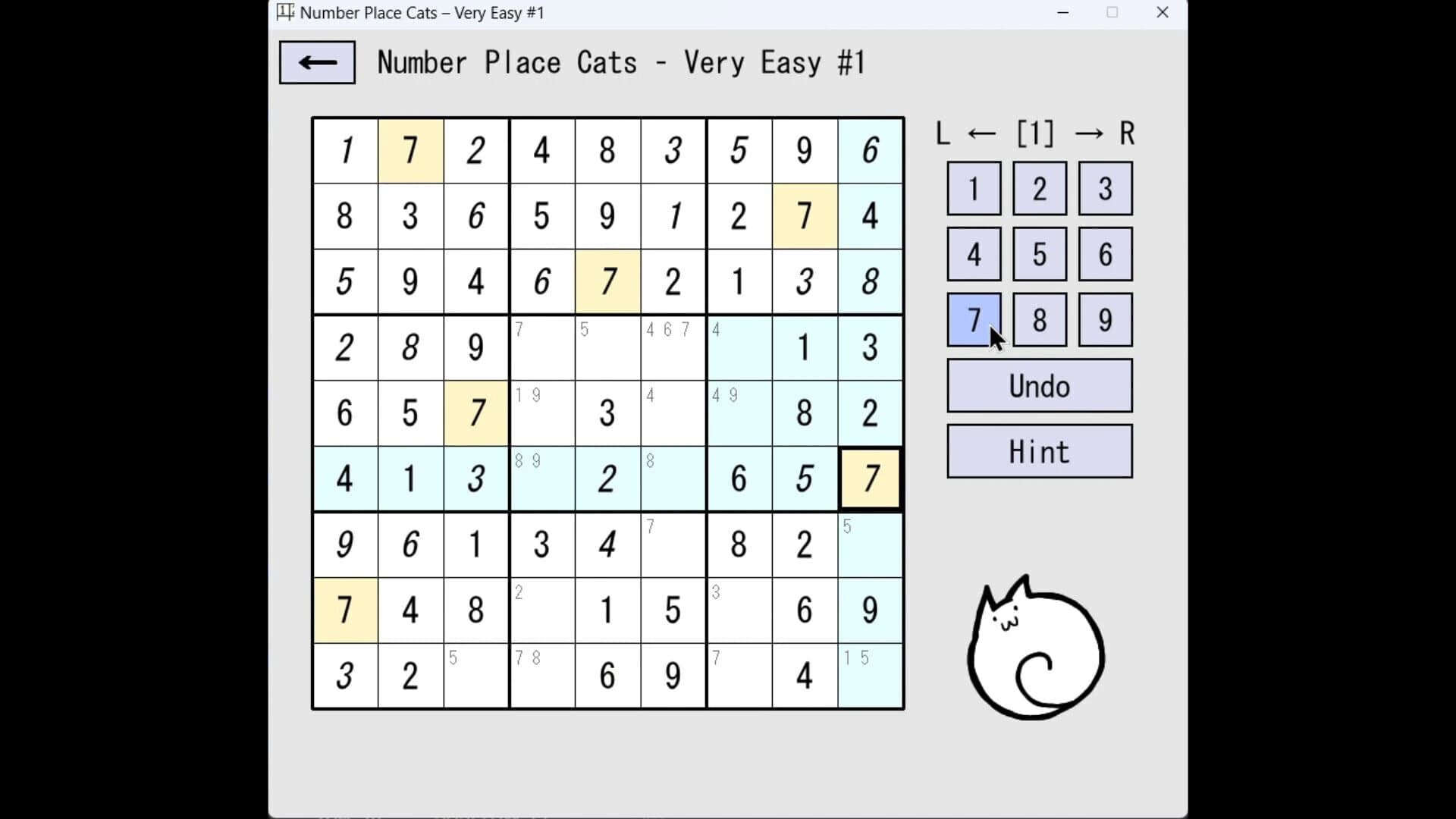 Number Place Cats screenshot 4