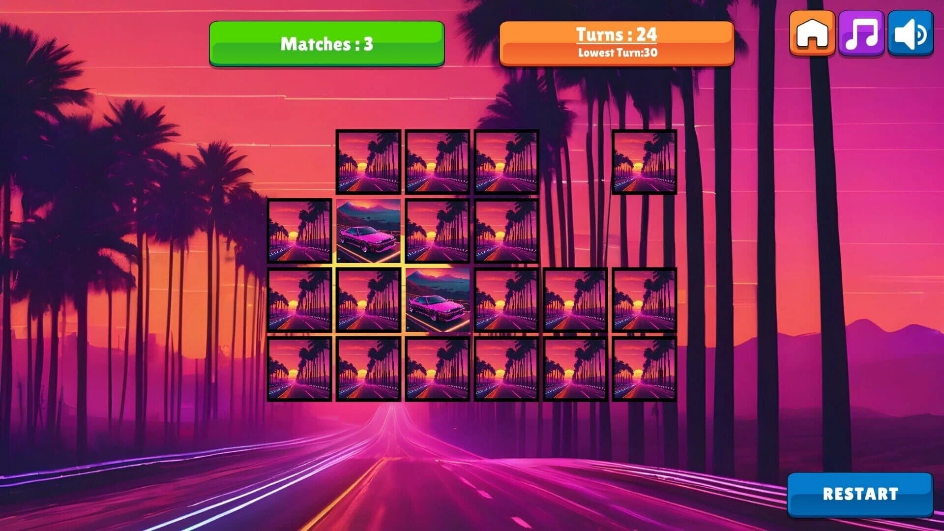 OG Memory: Synthwave Cars screenshot 3