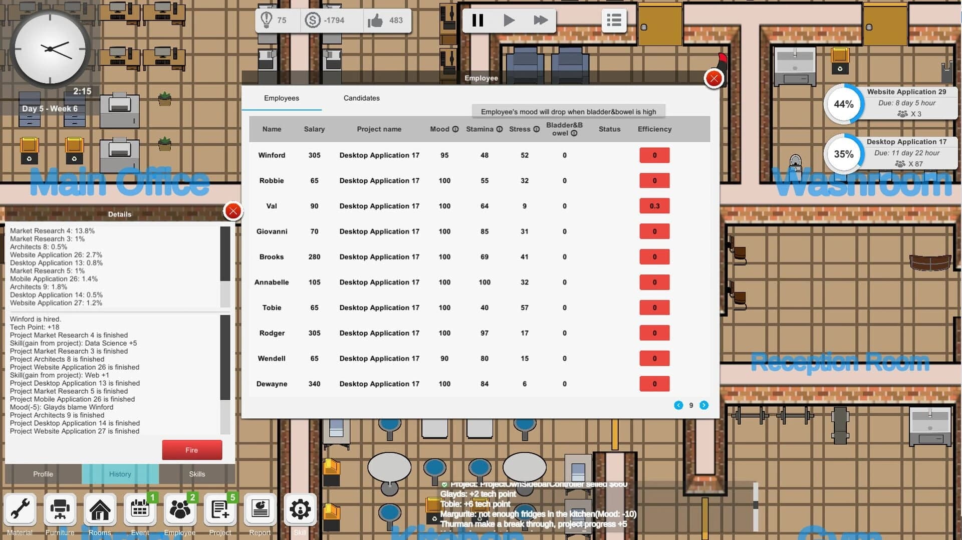 Outsourcing: IT company simulator screenshot 3