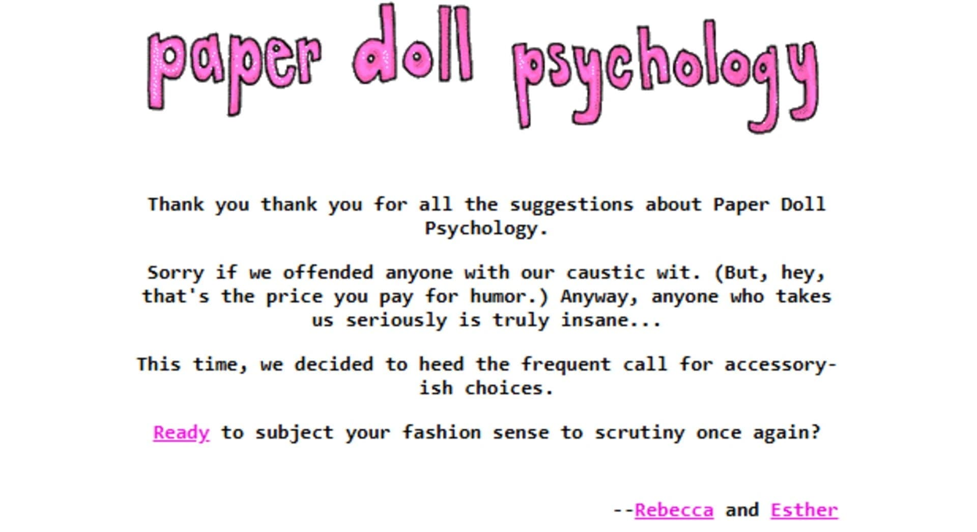 Paperdoll Psychology screenshot 5