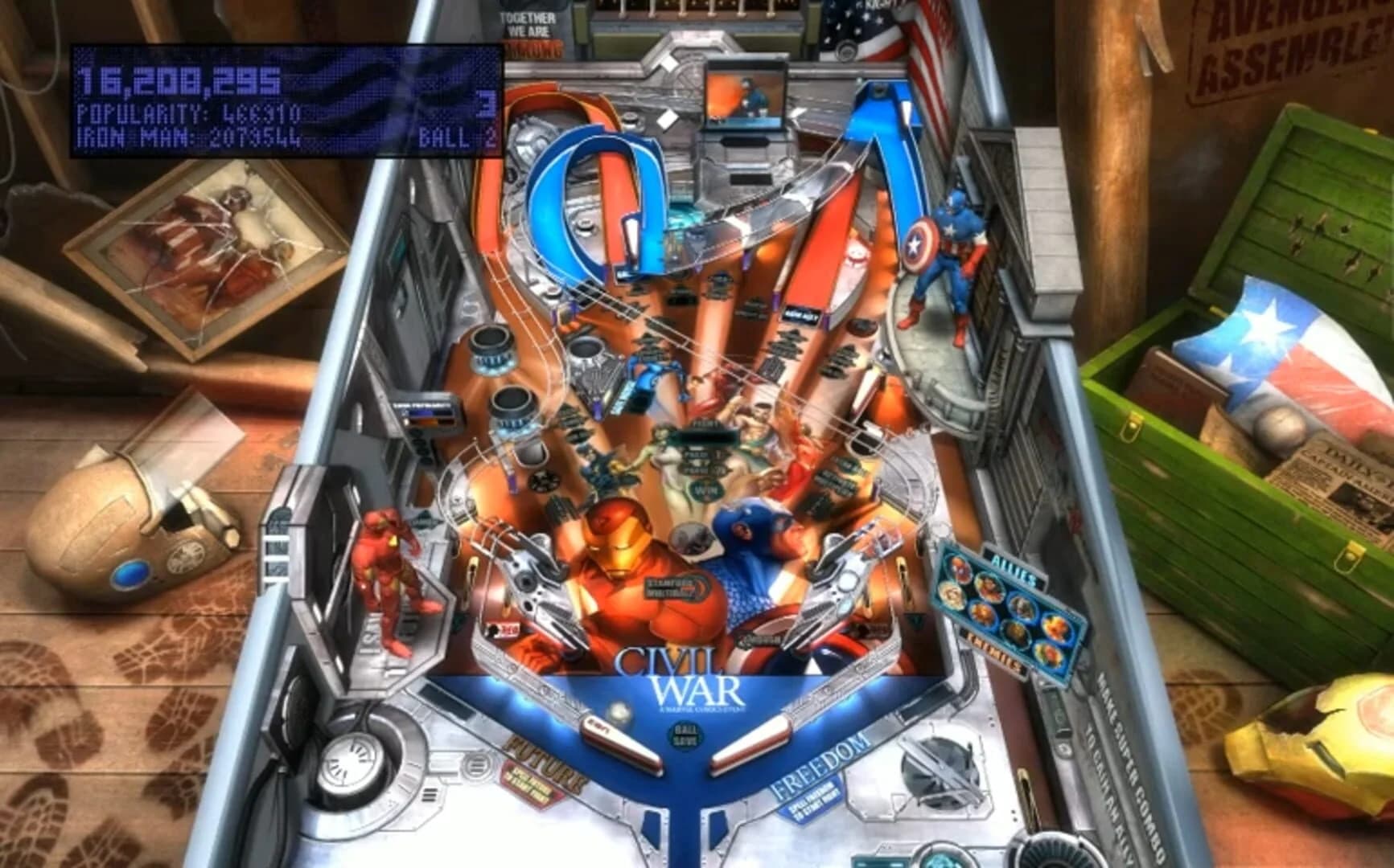 Pinball FX2: Marvel Civil War screenshot 1