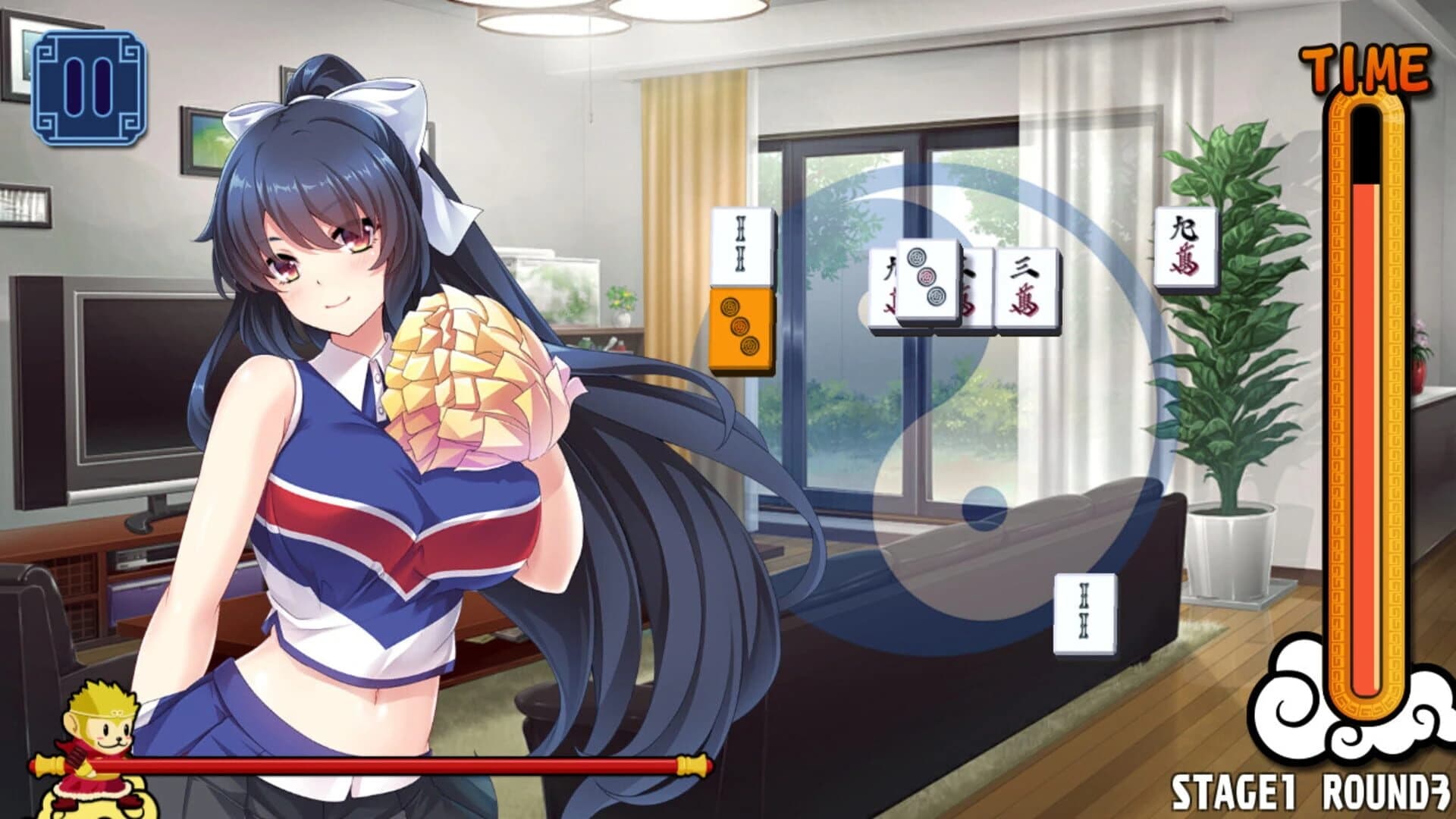Pretty Girls Mahjong Solitaire: Blue screenshot 4