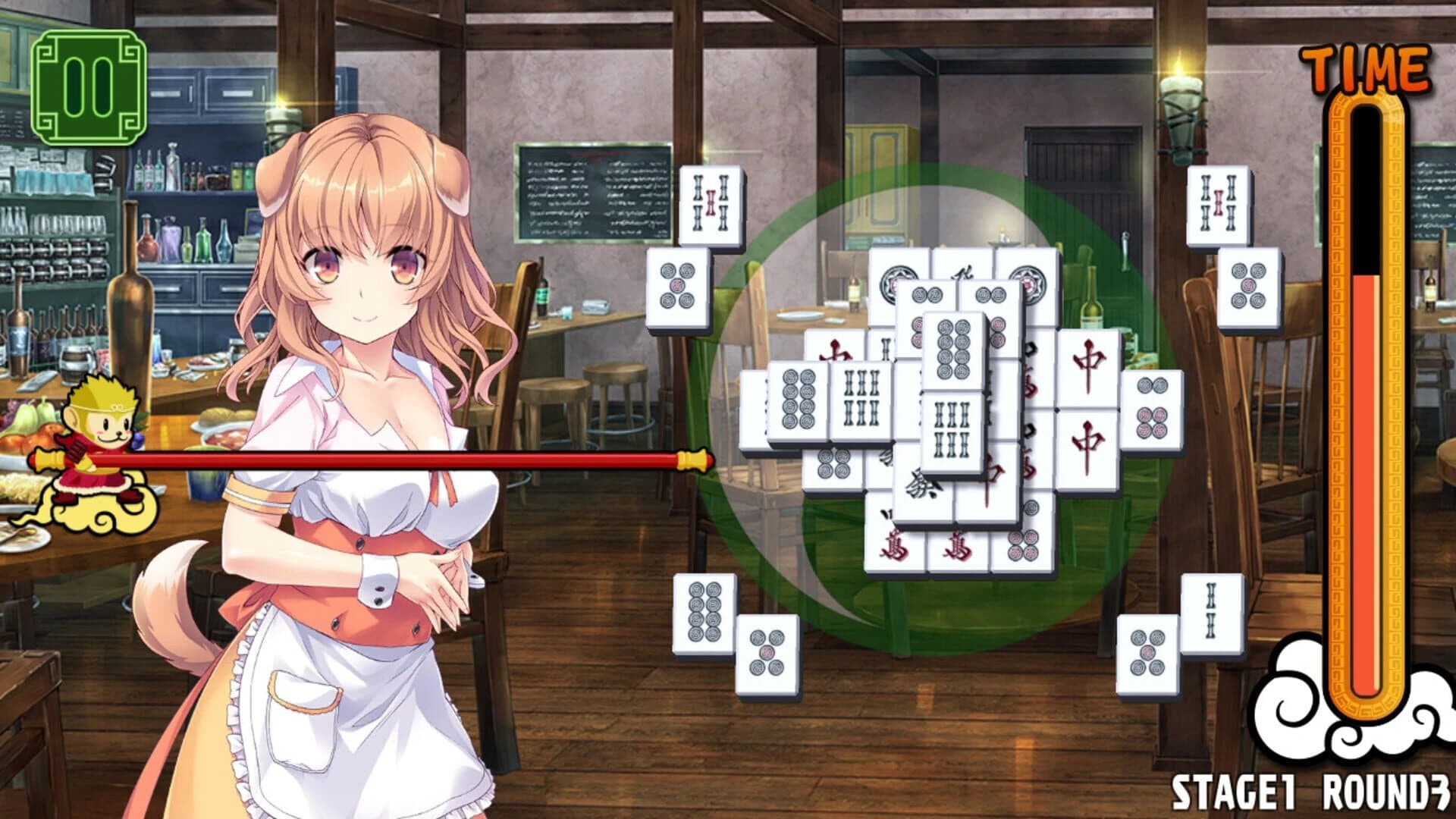 Pretty Girls Mahjong Solitaire: Green screenshot 3