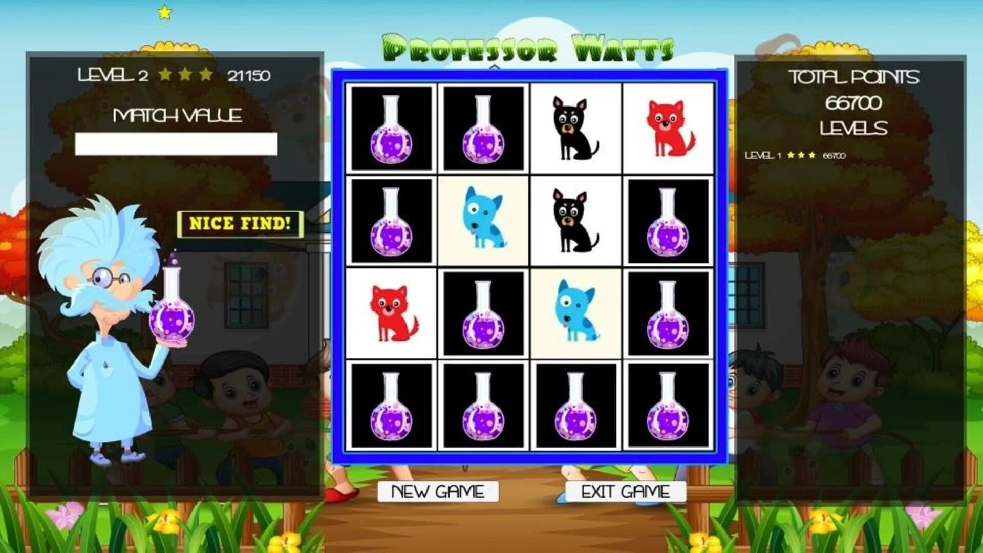 Professor Watts Memory Match: Puppies screenshot 4