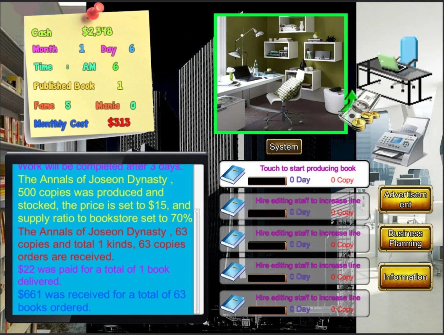 Publisher Tycoon screenshot 1