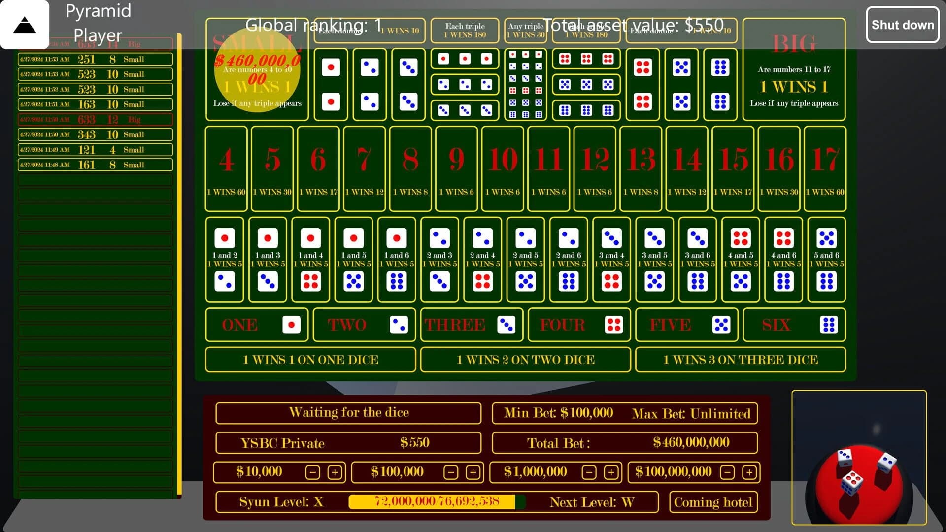 Pyramid Game screenshot 1