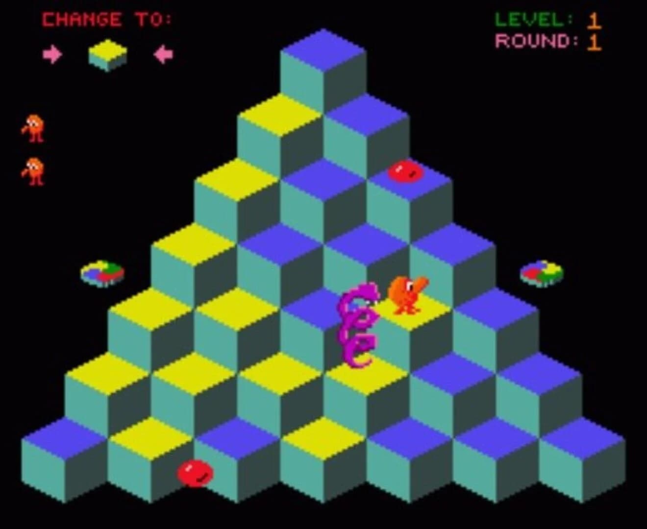 Q*bert screenshot 1