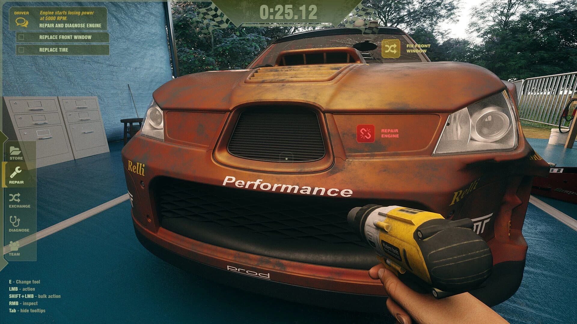 Rally Mechanic Simulator screenshot 1