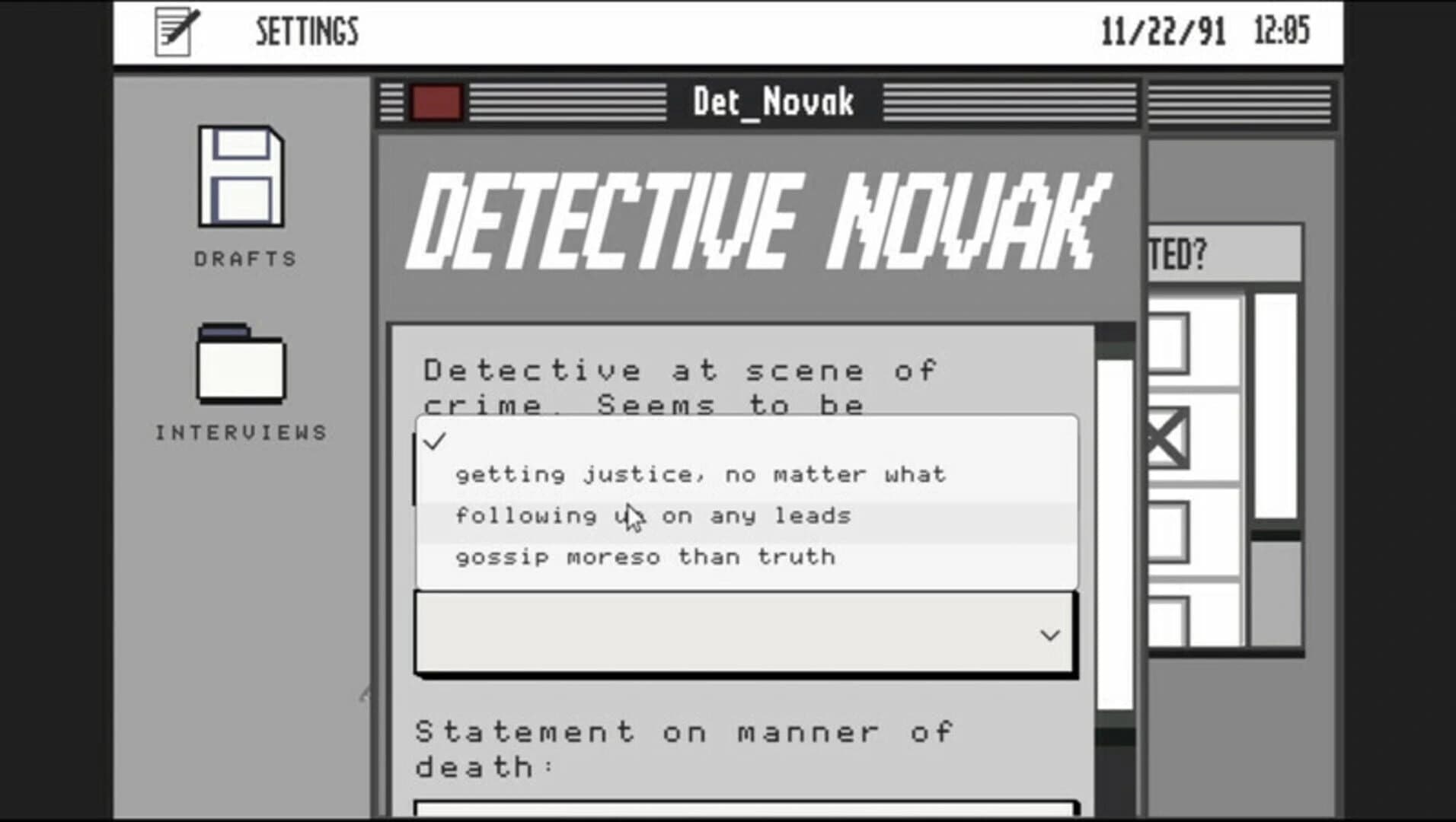 Report on the Death of Robert Evergreen screenshot 4