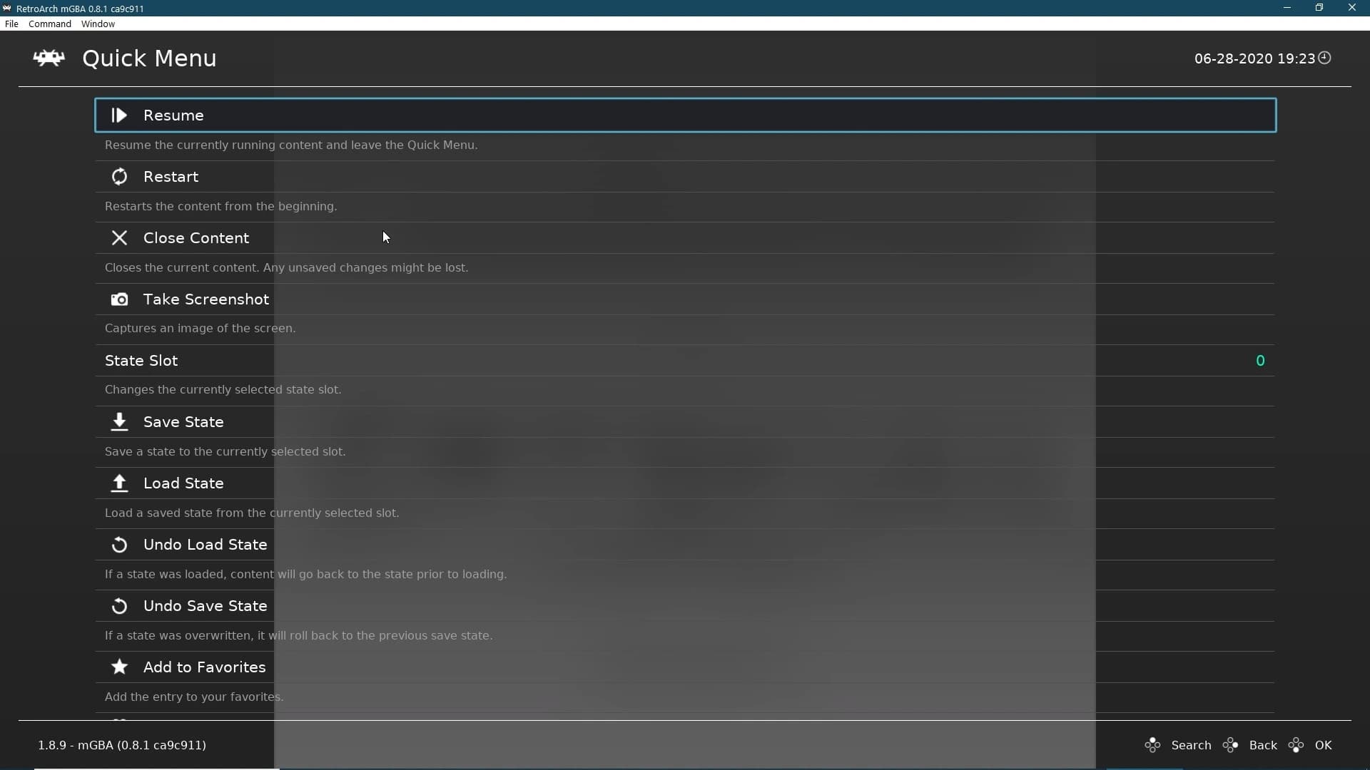 RetroArch screenshot 4