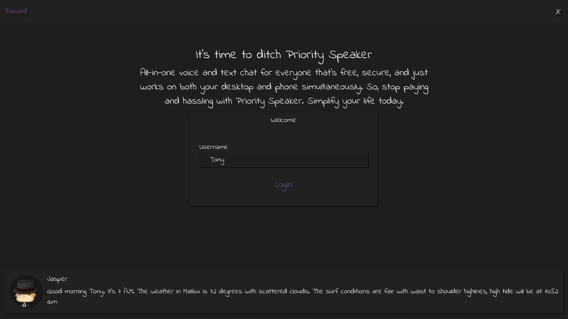 Riscord screenshot 2